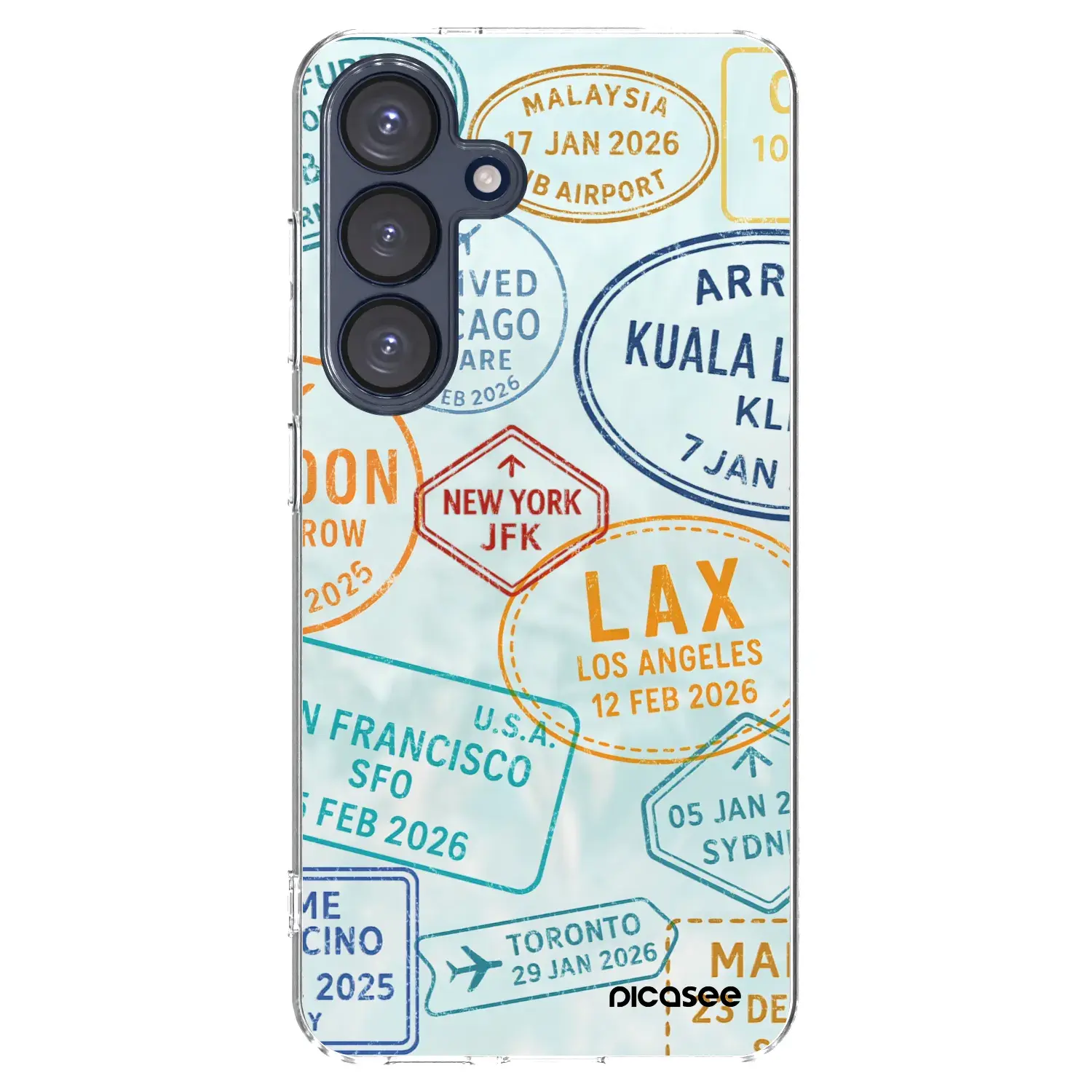 Silikonový průhledný obal pro Samsung Galaxy S25 5G - PASSPORT EDITION