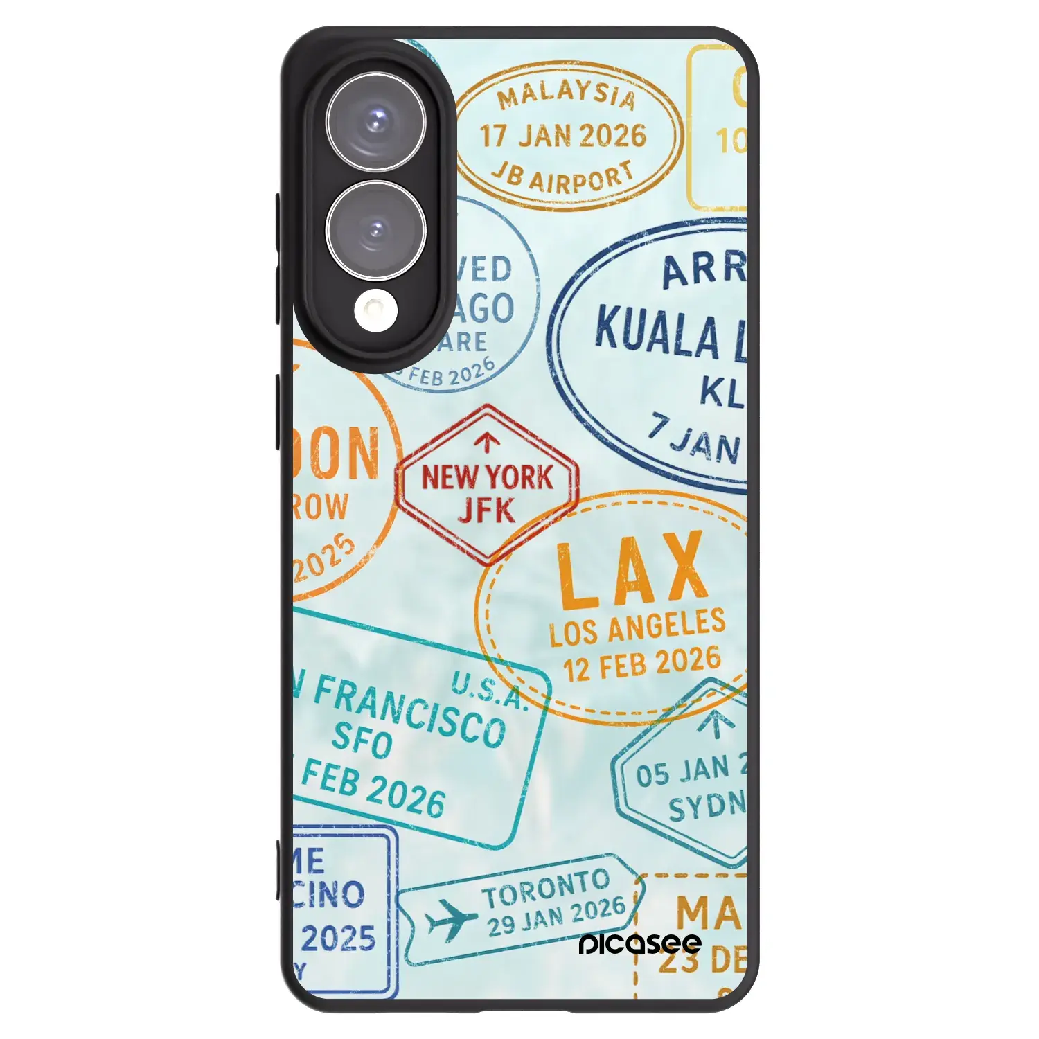 Silikonový černý obal pro Samsung Galaxy S25 Edge 5G - PASSPORT EDITION
