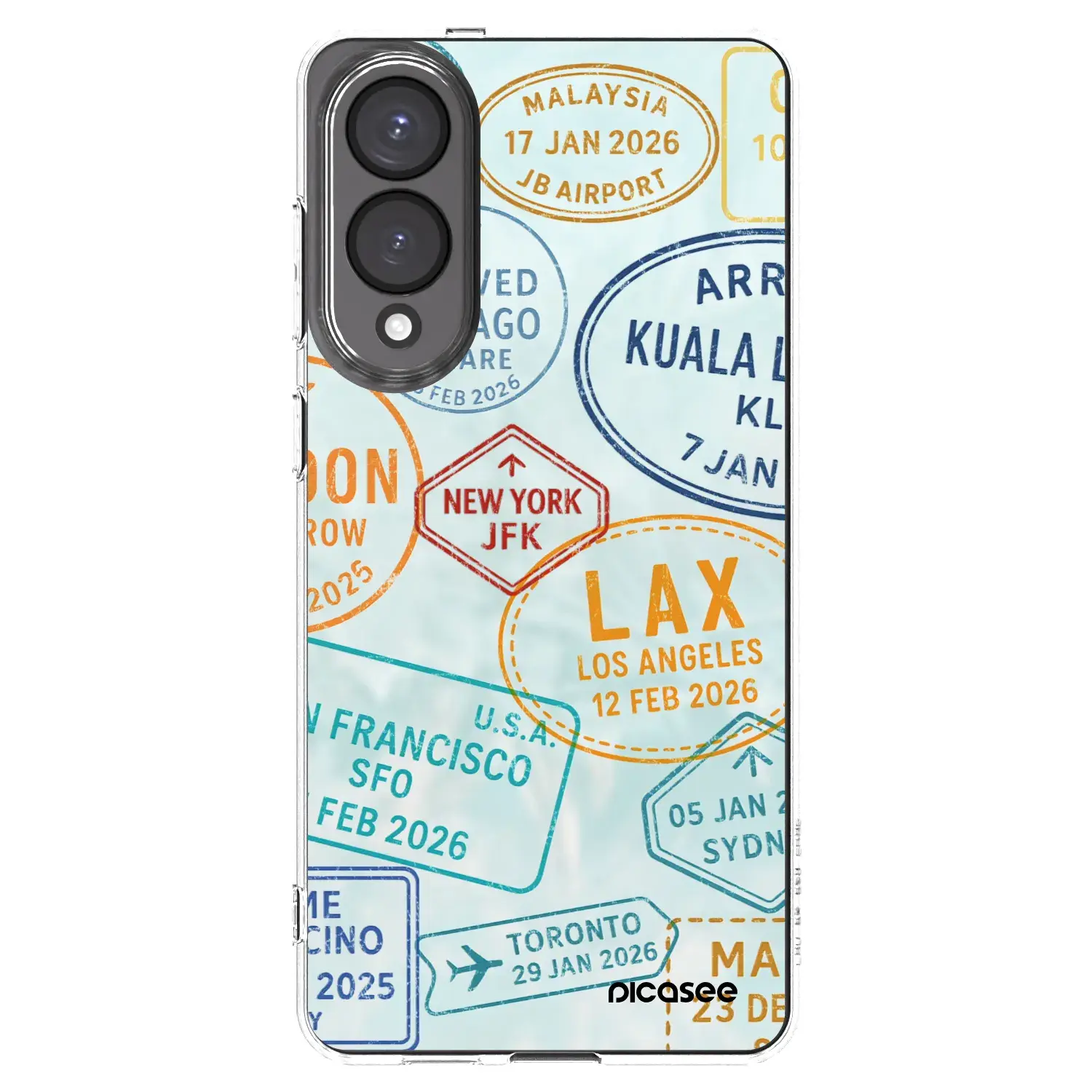 Silikonový průhledný obal pro Samsung Galaxy S25 Edge 5G - PASSPORT EDITION