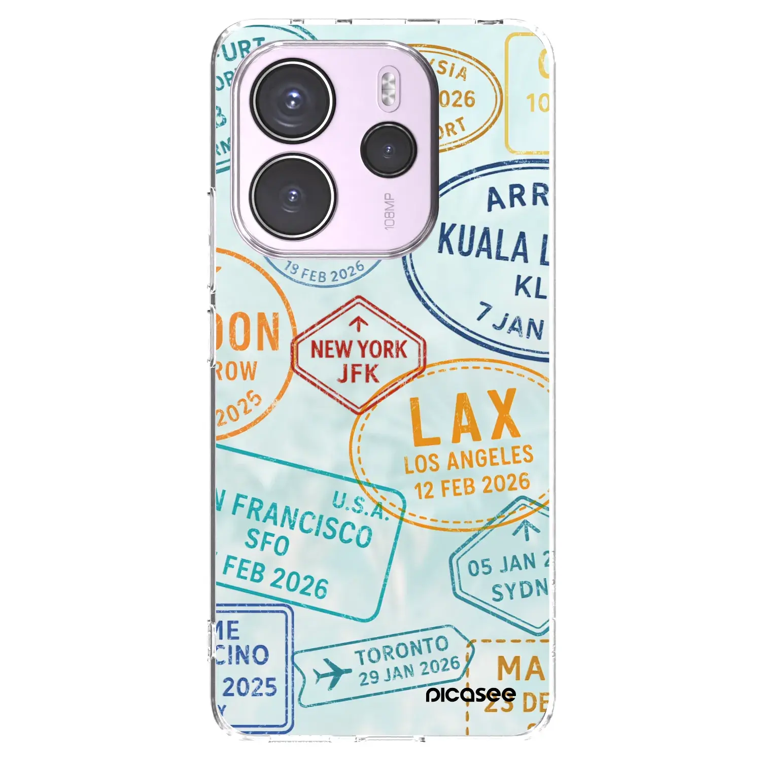 Silikonový průhledný obal pro Xiaomi Redmi Note 14 4G - PASSPORT EDITION