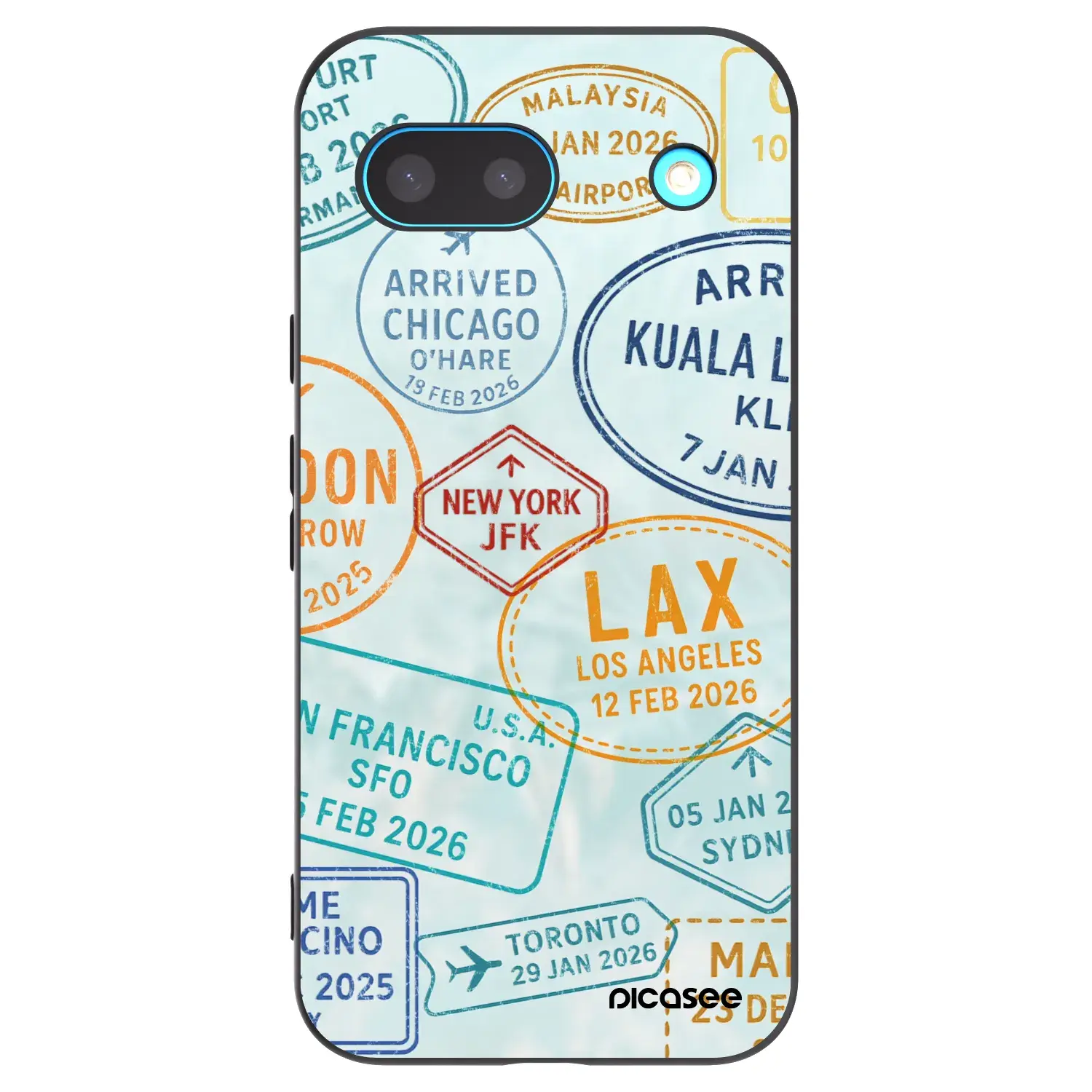 Silikonový černý obal pro Google Pixel 8a - PASSPORT EDITION