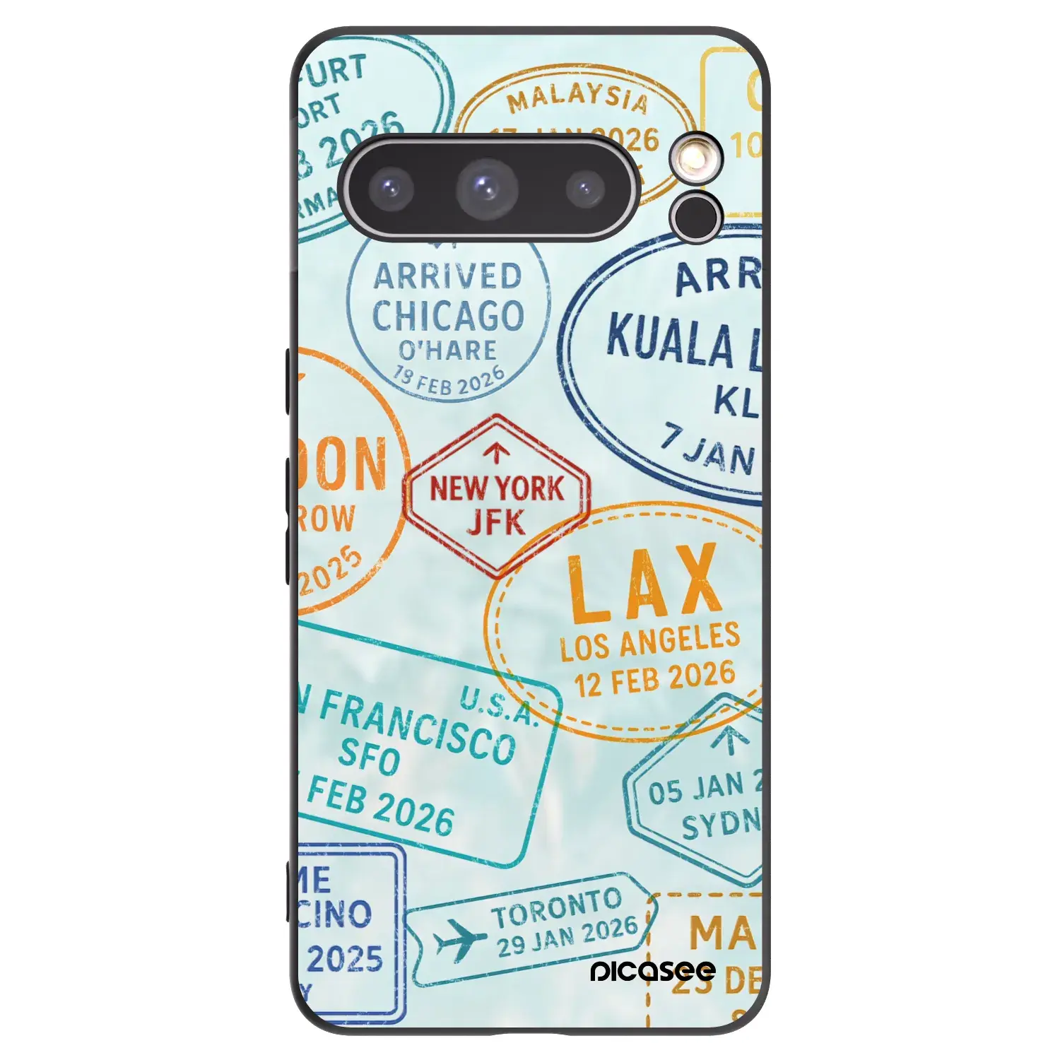 Silikonový černý obal pro Google Pixel 8 Pro - PASSPORT EDITION