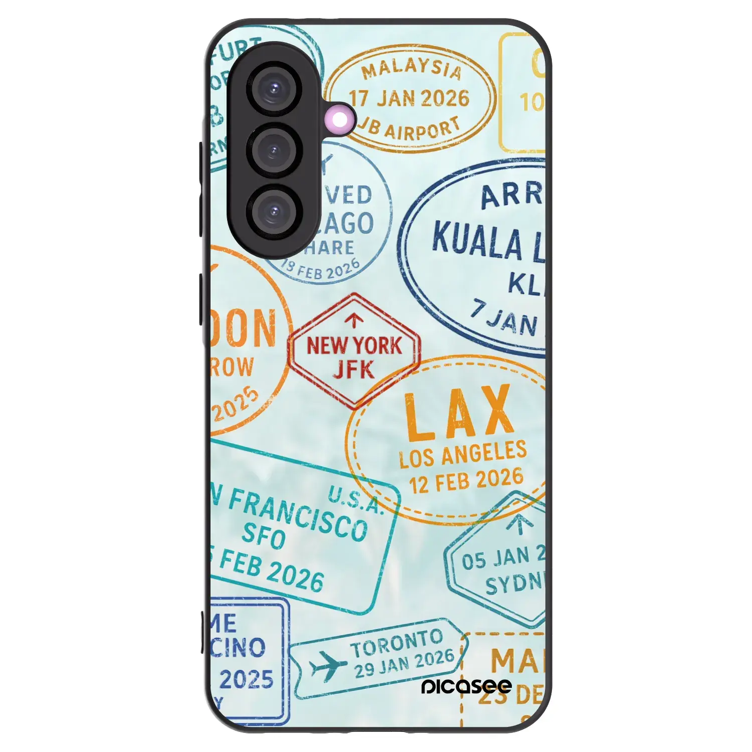 Silikonový černý obal pro Samsung Galaxy A56 5G A566B - PASSPORT EDITION