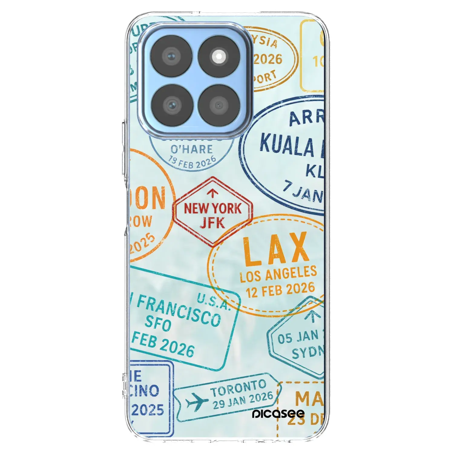 Silikonový průhledný obal pro Honor X8c - PASSPORT EDITION