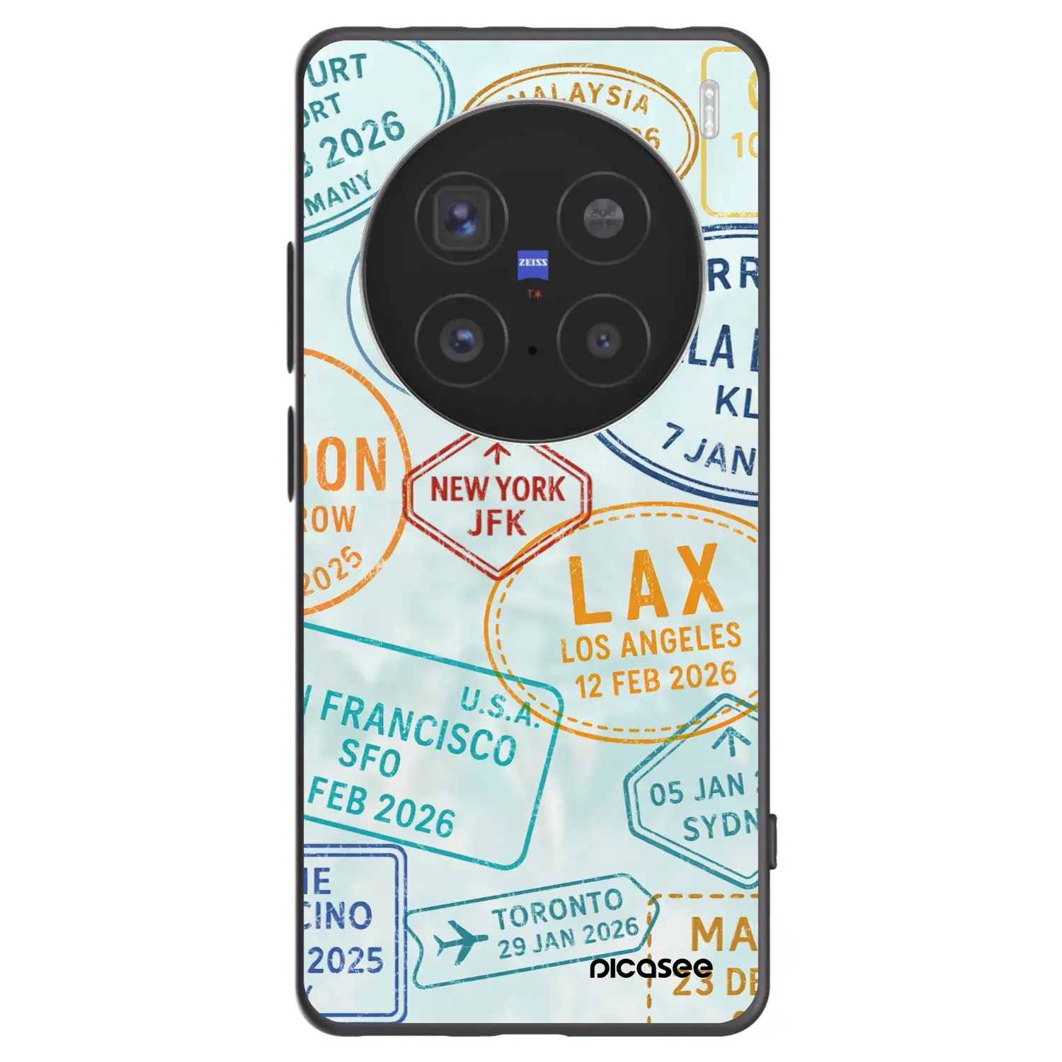Silikonový černý obal pro Vivo X200 Pro - PASSPORT EDITION