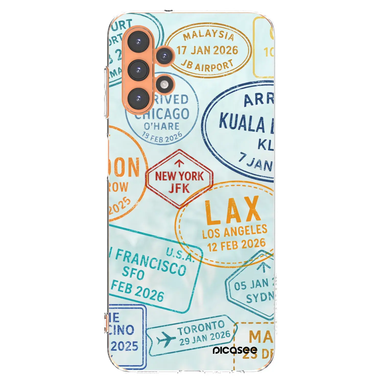 Silikonový průhledný obal pro Samsung Galaxy A13 5G - PASSPORT EDITION