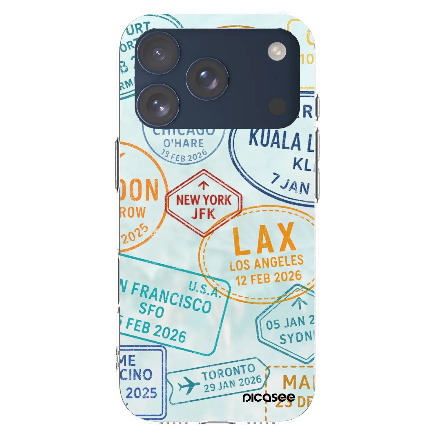 Silikonový průhledný obal pro Apple iPhone 17 Pro - PASSPORT EDITION