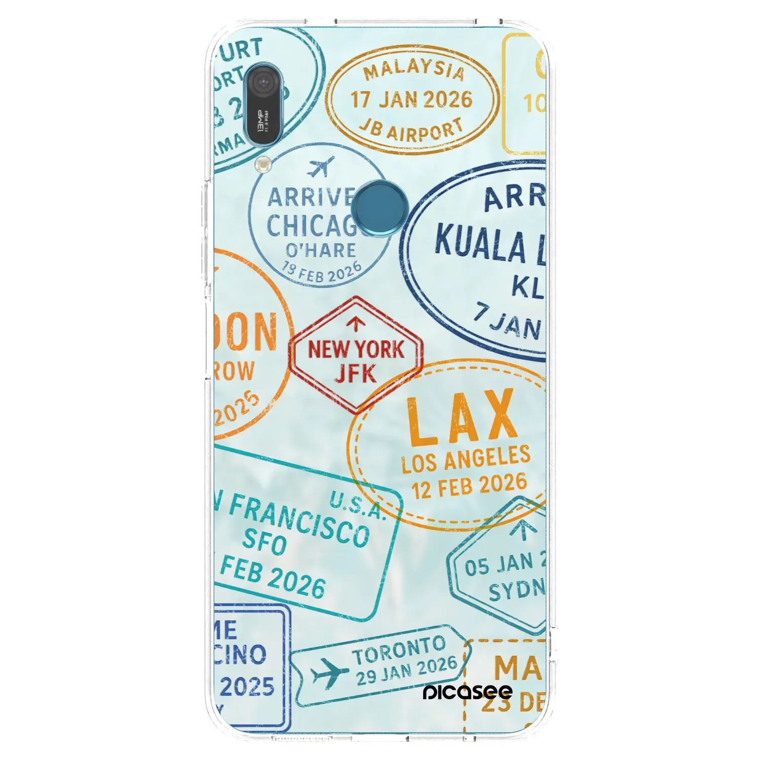 Silikonový průhledný obal pro Huawei Y6 2019 - PASSPORT EDITION