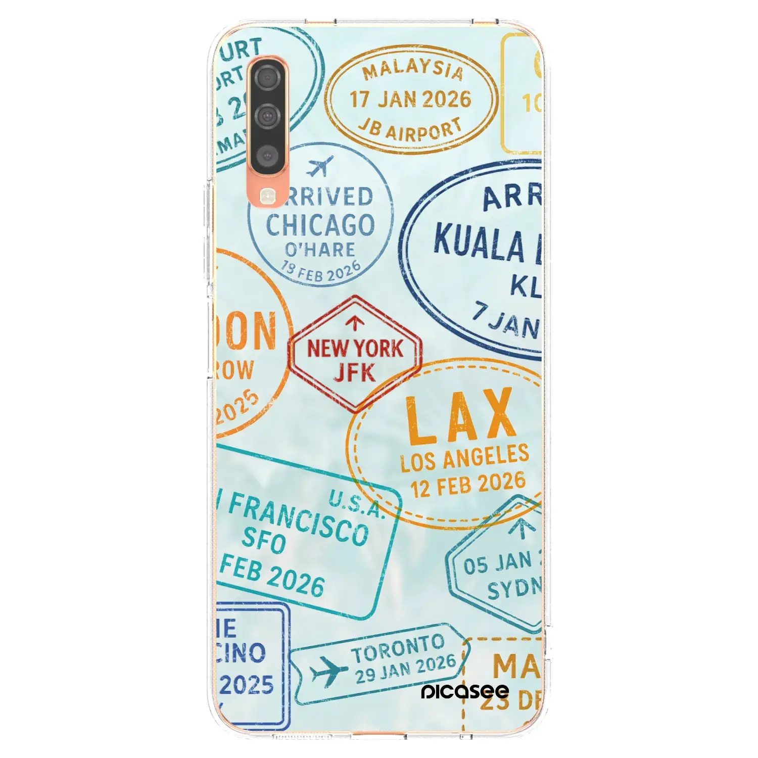 Silikonový průhledný obal pro Samsung Galaxy A70 A705F - PASSPORT EDITION
