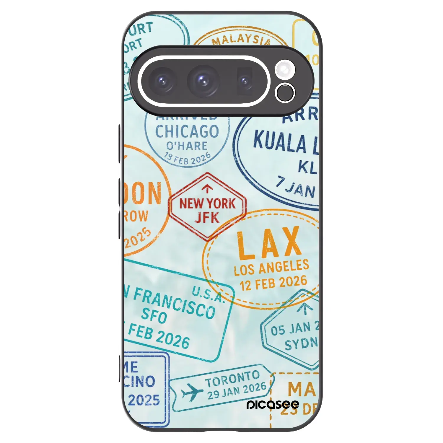 Silikonový černý obal pro Google Pixel 9 Pro XL - PASSPORT EDITION