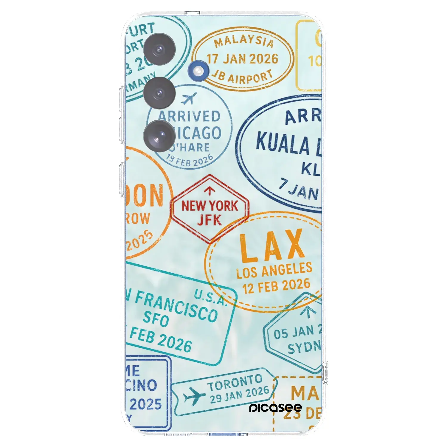 Silikonový průhledný obal pro Samsung Galaxy S25 FE 5G - PASSPORT EDITION