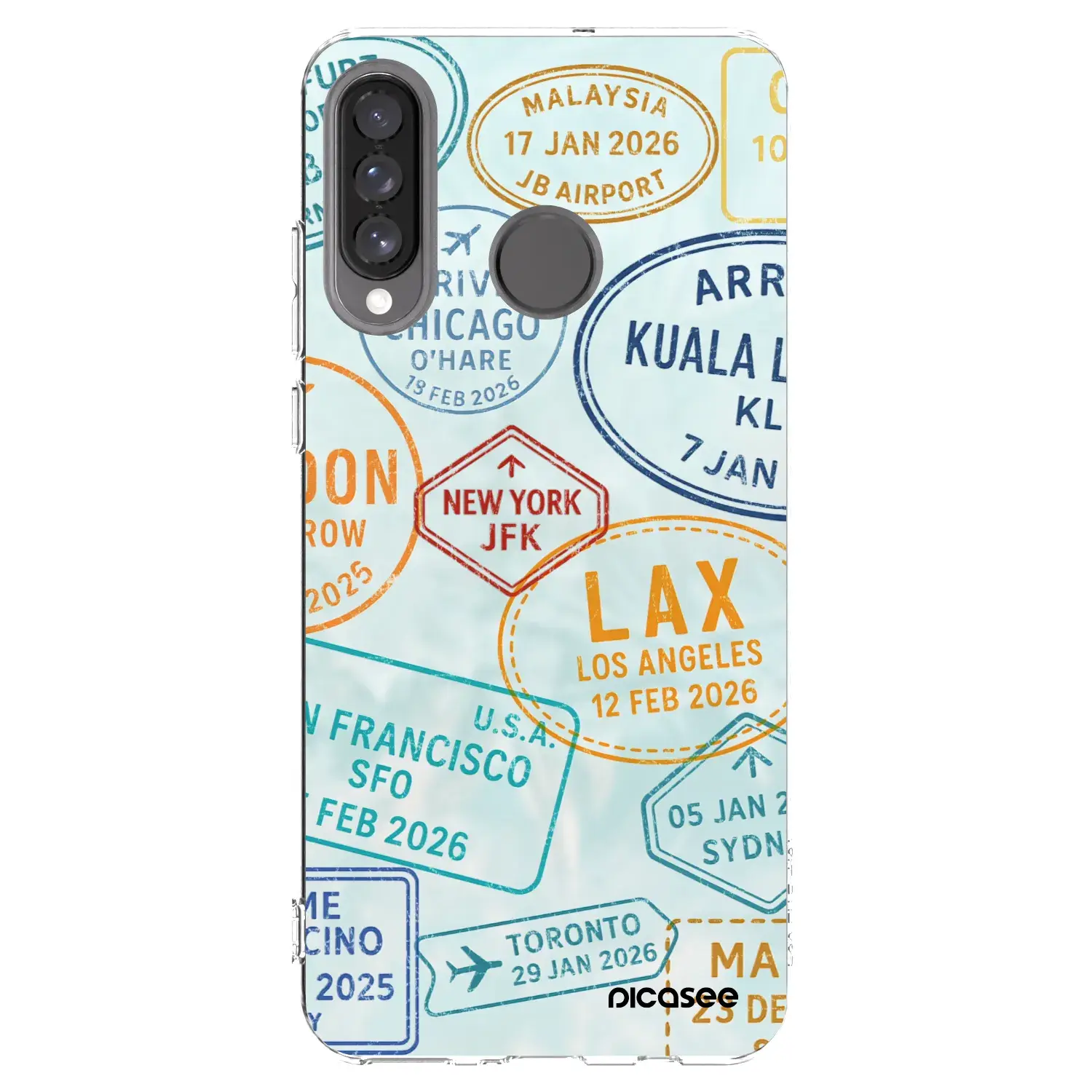 Silikonový průhledný obal pro Huawei P30 Lite - PASSPORT EDITION
