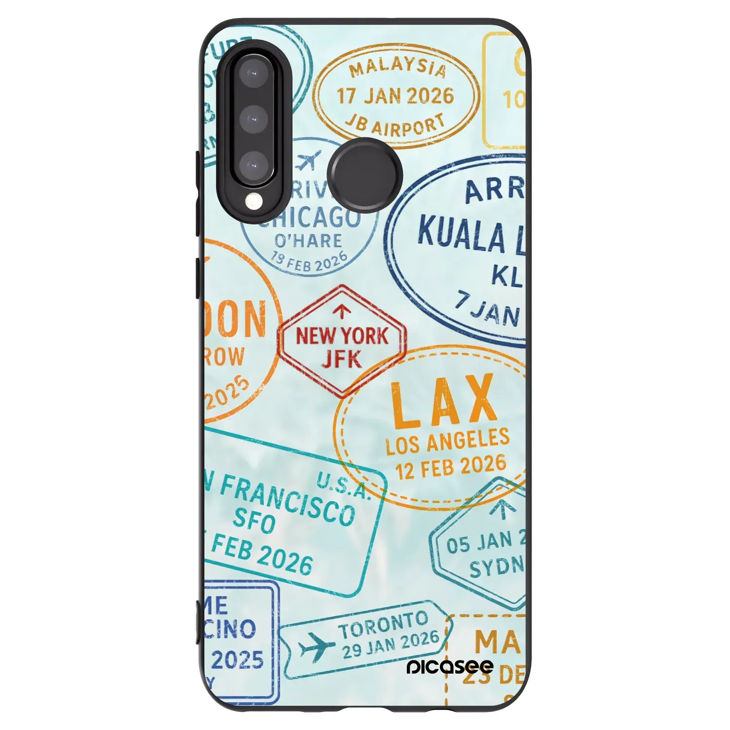 Silikonový černý obal pro Huawei P30 Lite - PASSPORT EDITION
