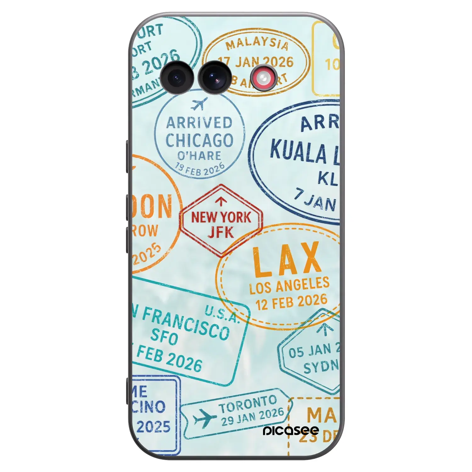 Silikonový černý obal pro Google Pixel 10a - PASSPORT EDITION