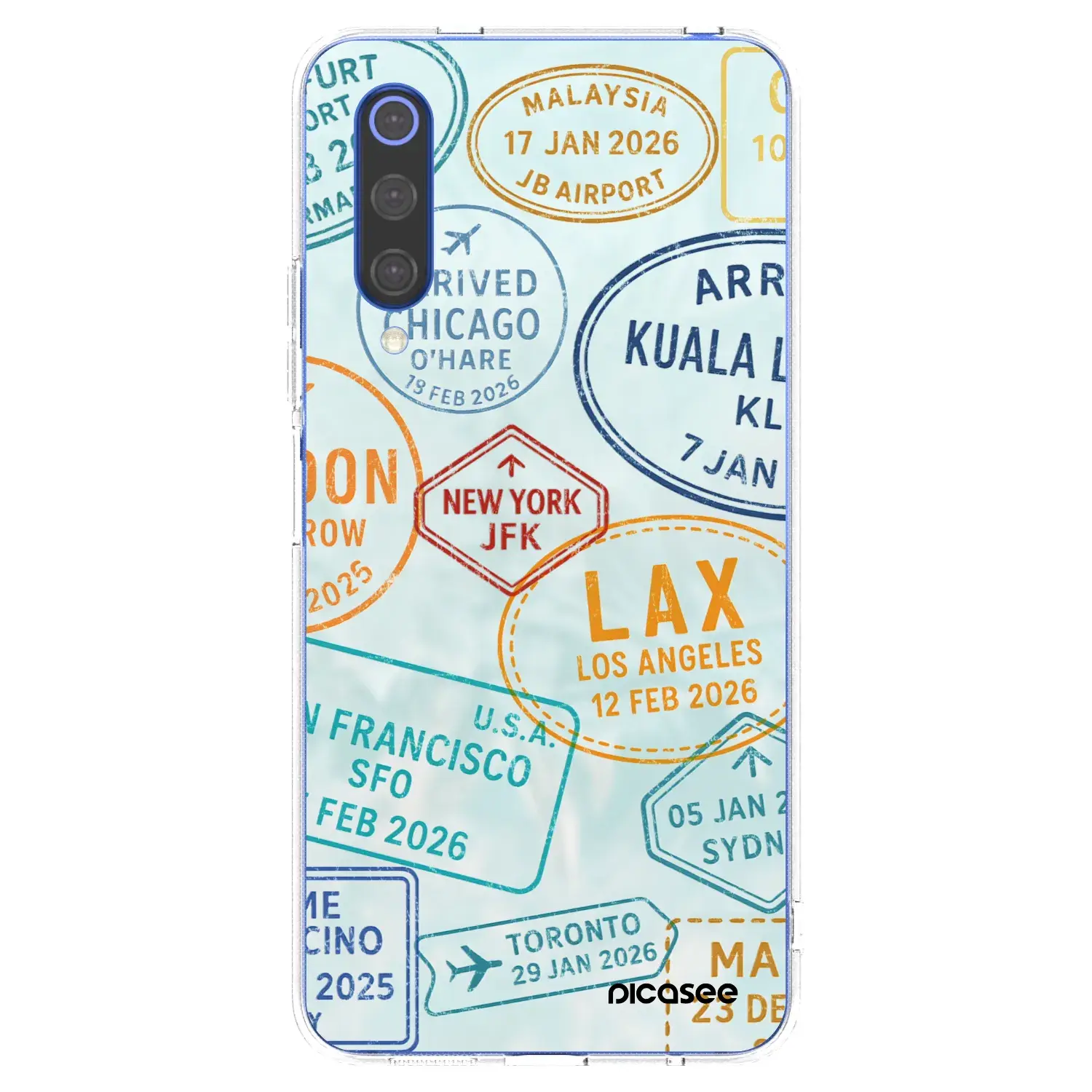 Silikonový průhledný obal pro Xiaomi Mi 9 SE - PASSPORT EDITION
