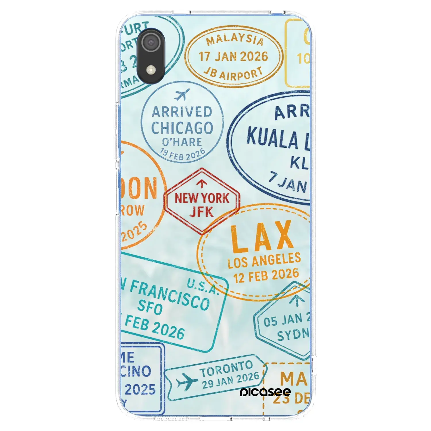 Silikonový průhledný obal pro Xiaomi Redmi 7A - PASSPORT EDITION