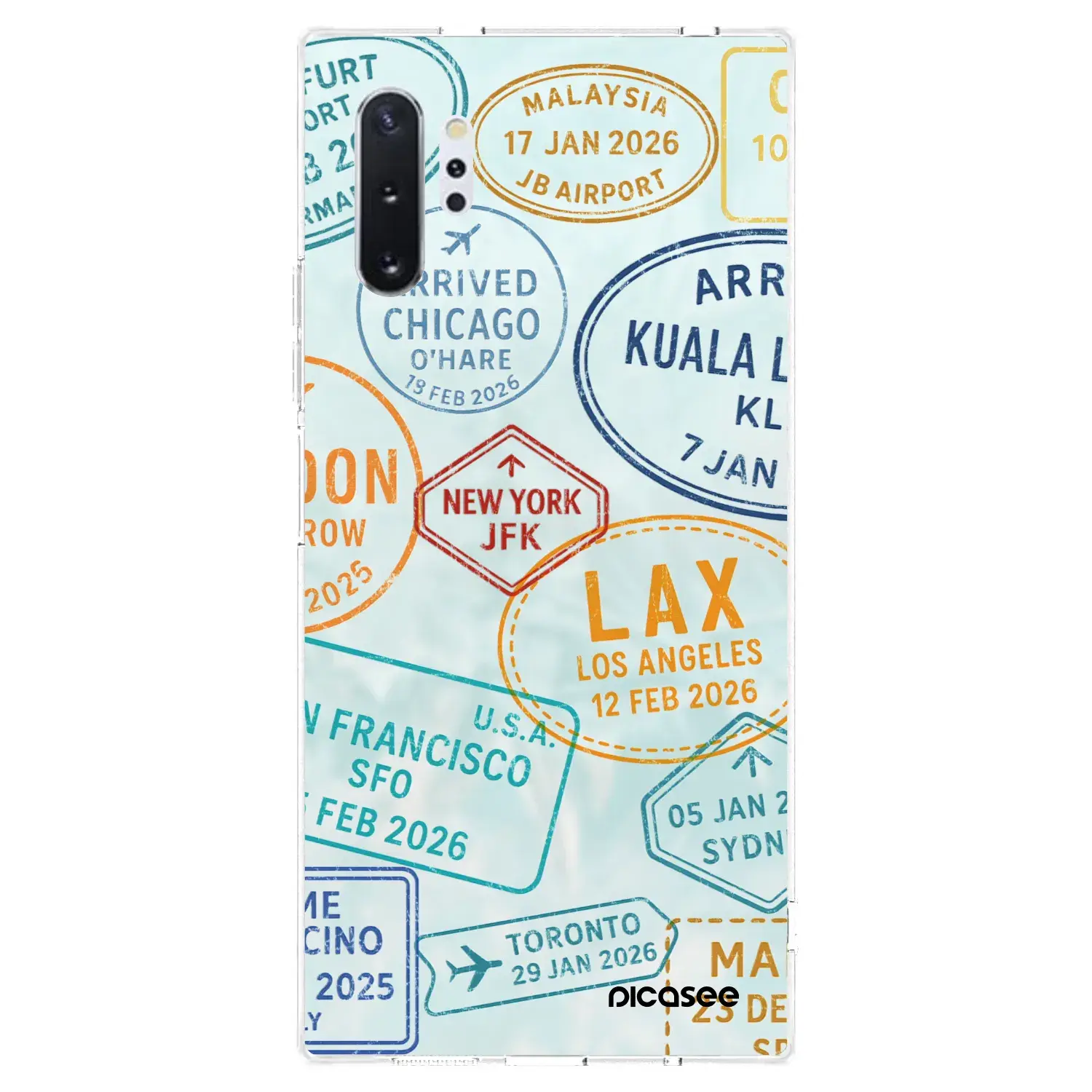 Silikonový průhledný obal pro Samsung Galaxy Note 10+ N975F - PASSPORT EDITION