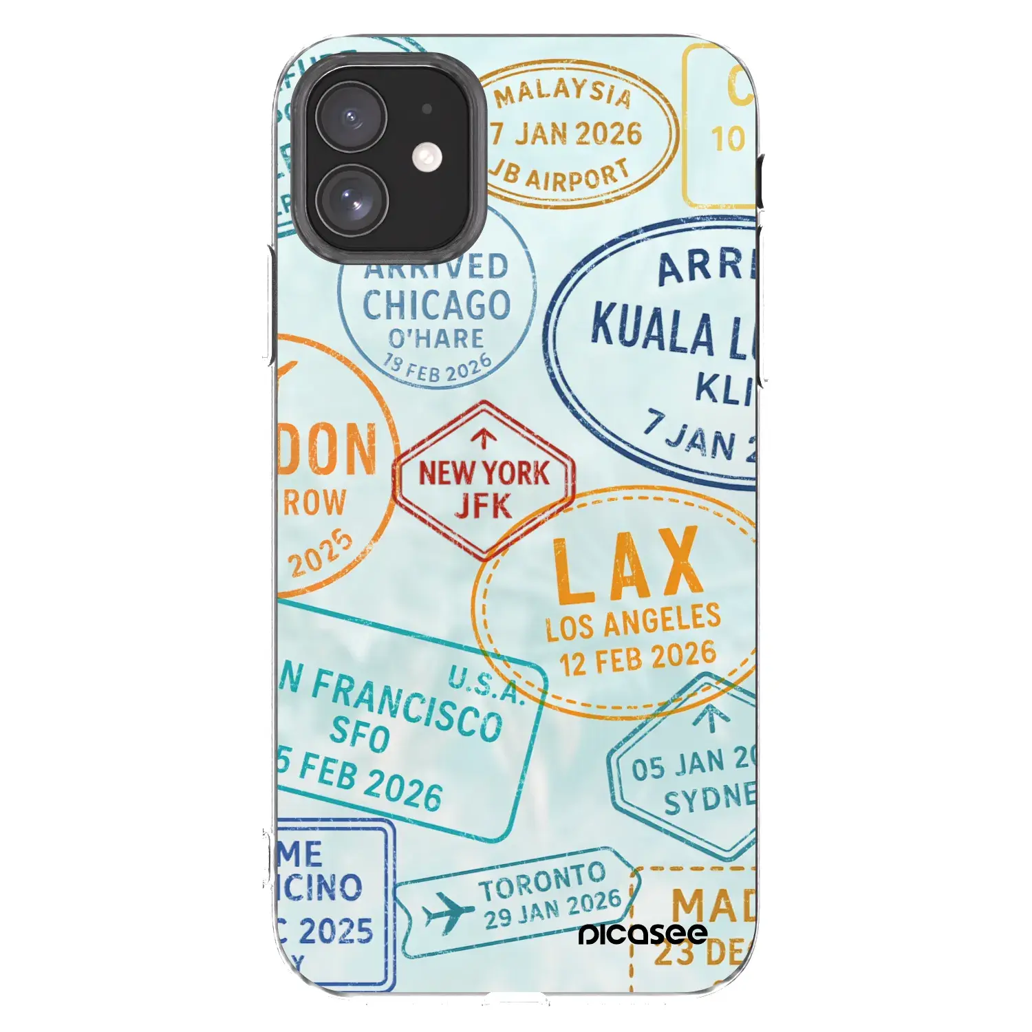 Silikonový průhledný obal pro Apple iPhone 11 - PASSPORT EDITION