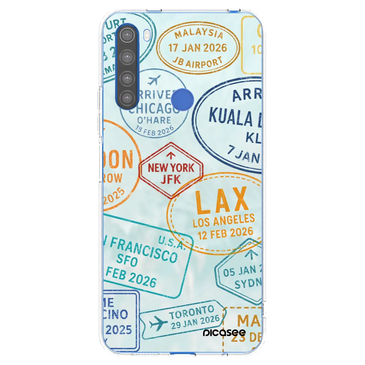 Silikonový průhledný obal pro Xiaomi Redmi Note 8T - PASSPORT EDITION