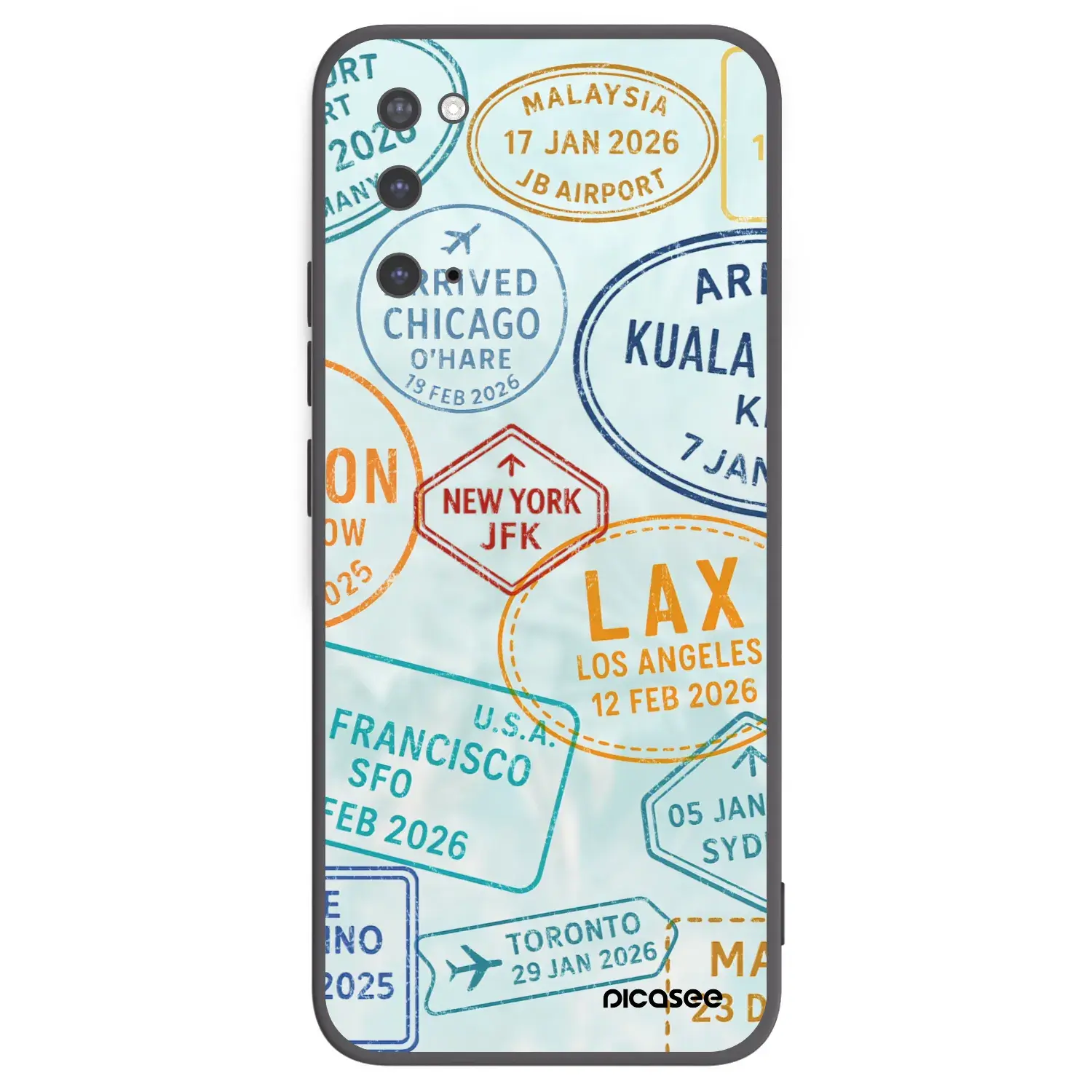 Silikonový černý obal pro Samsung Galaxy S20 G980F - PASSPORT EDITION