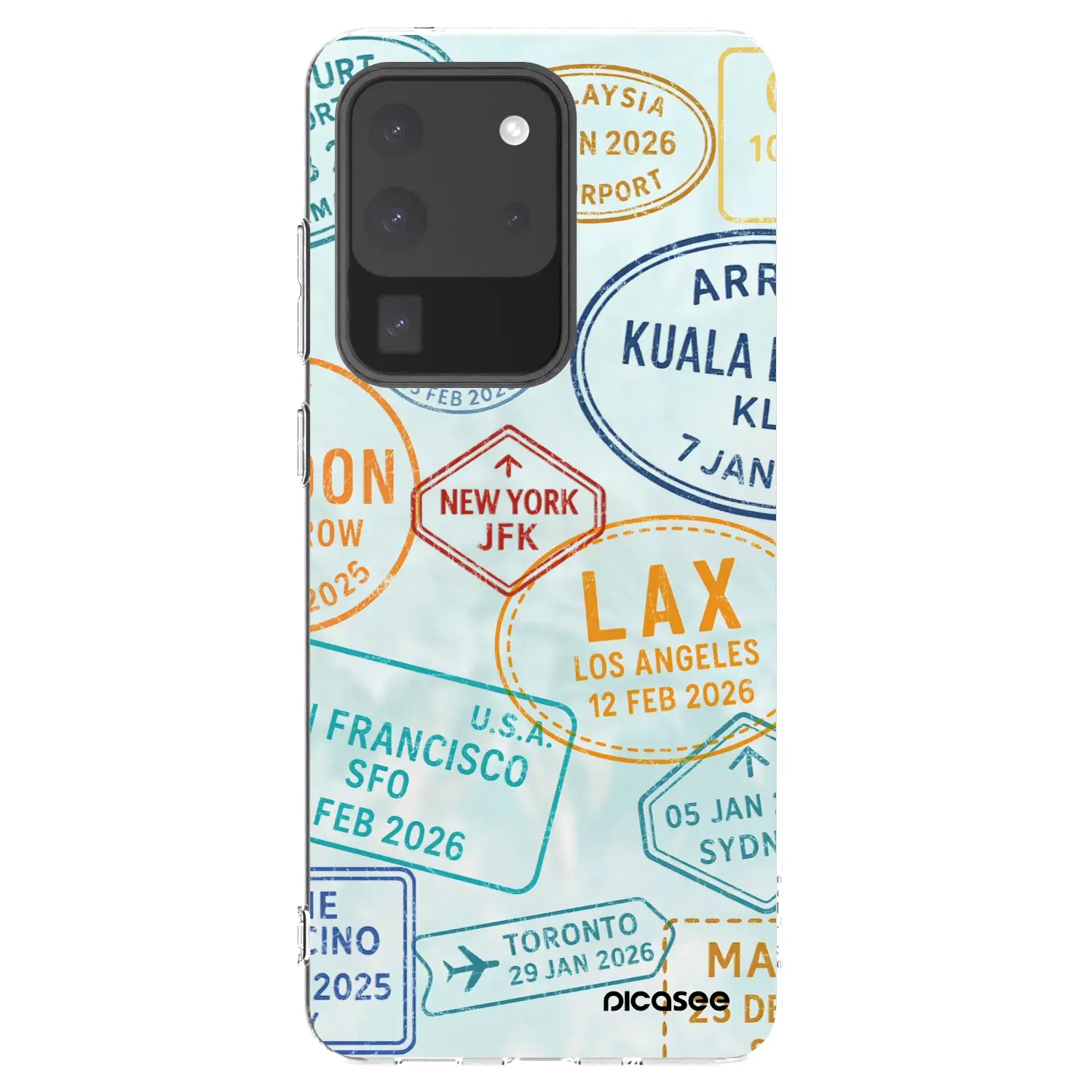Silikonový průhledný obal pro Samsung Galaxy S20 Ultra 5G G988F - PASSPORT EDITION