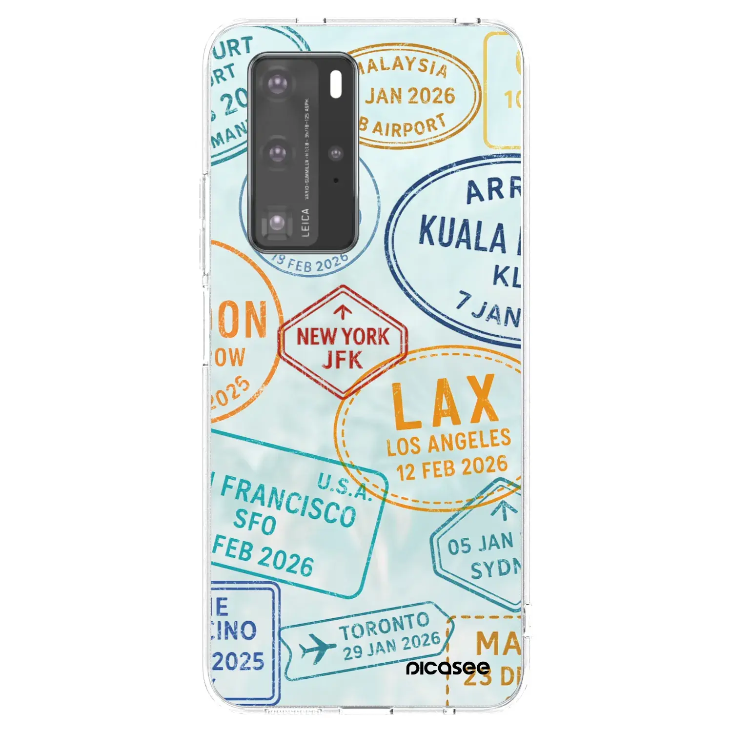 Silikonový průhledný obal pro Huawei P40 Pro - PASSPORT EDITION