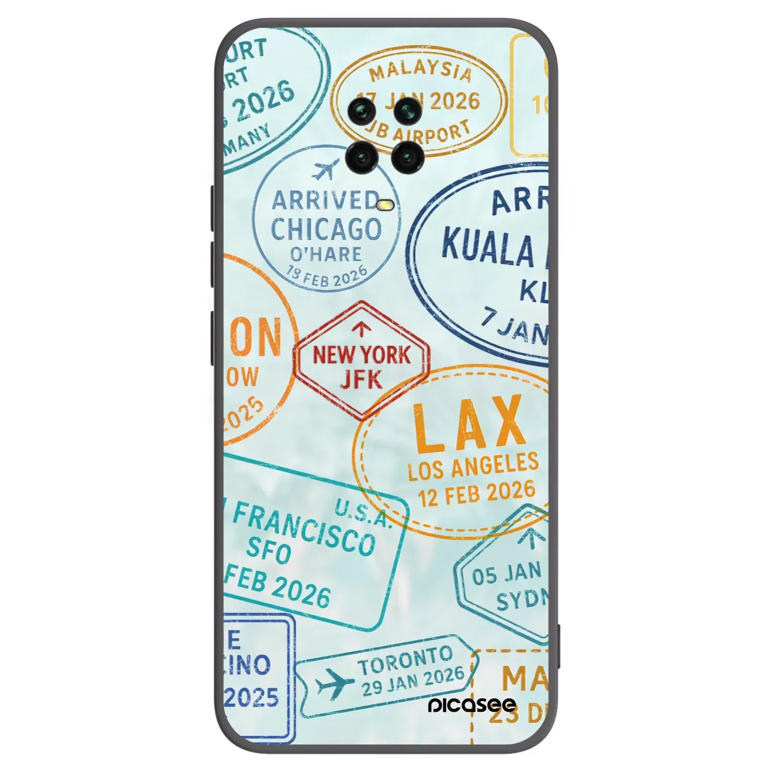 Silikonový černý obal pro Xiaomi Redmi Note 9 Pro - PASSPORT EDITION