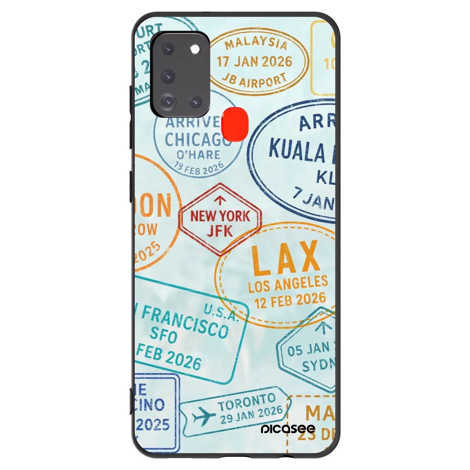 Silikonový černý obal pro Samsung Galaxy A21s - PASSPORT EDITION
