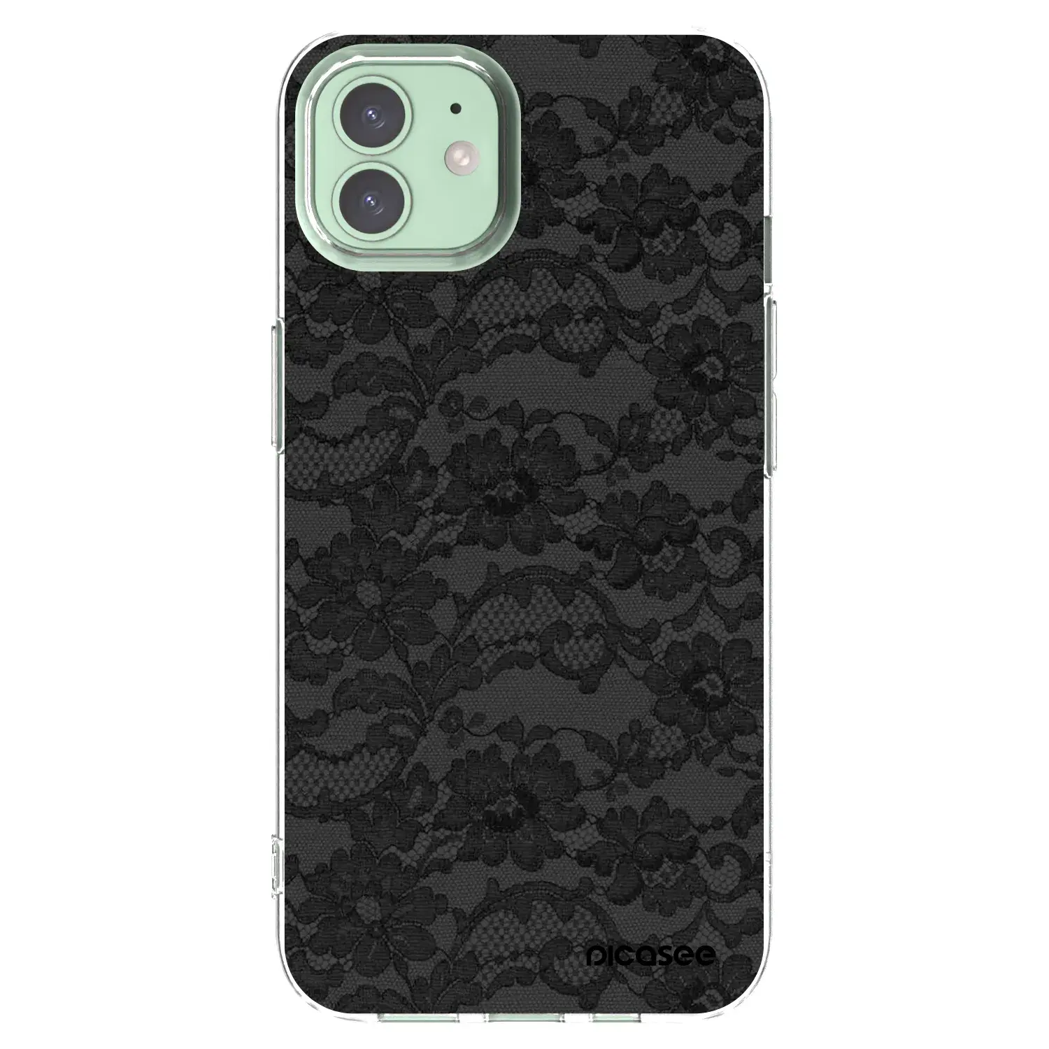 Silikonový průhledný obal pro Apple iPhone 12 - Dark Elegance