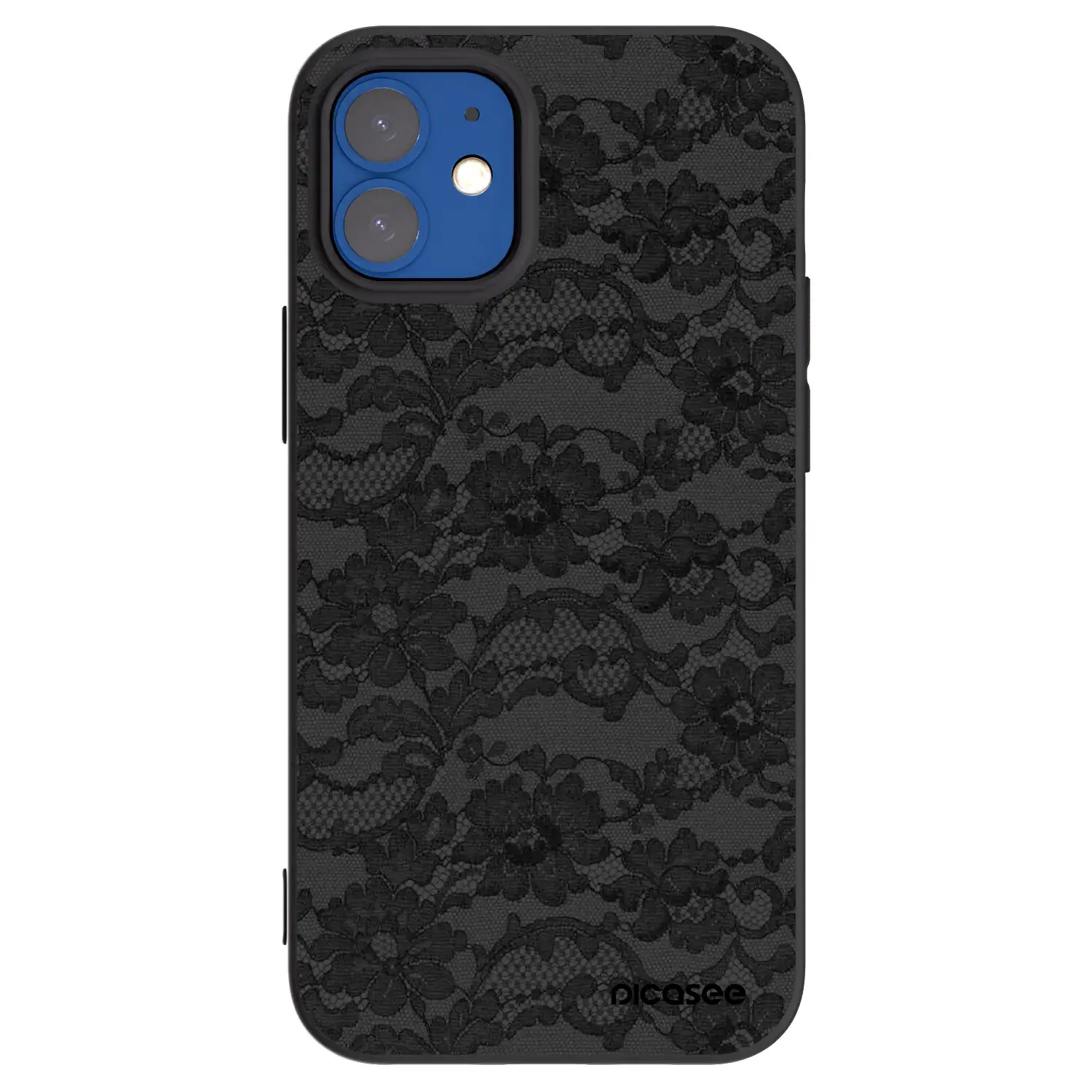 Silikonový černý obal pro Apple iPhone 12 mini - Dark Elegance