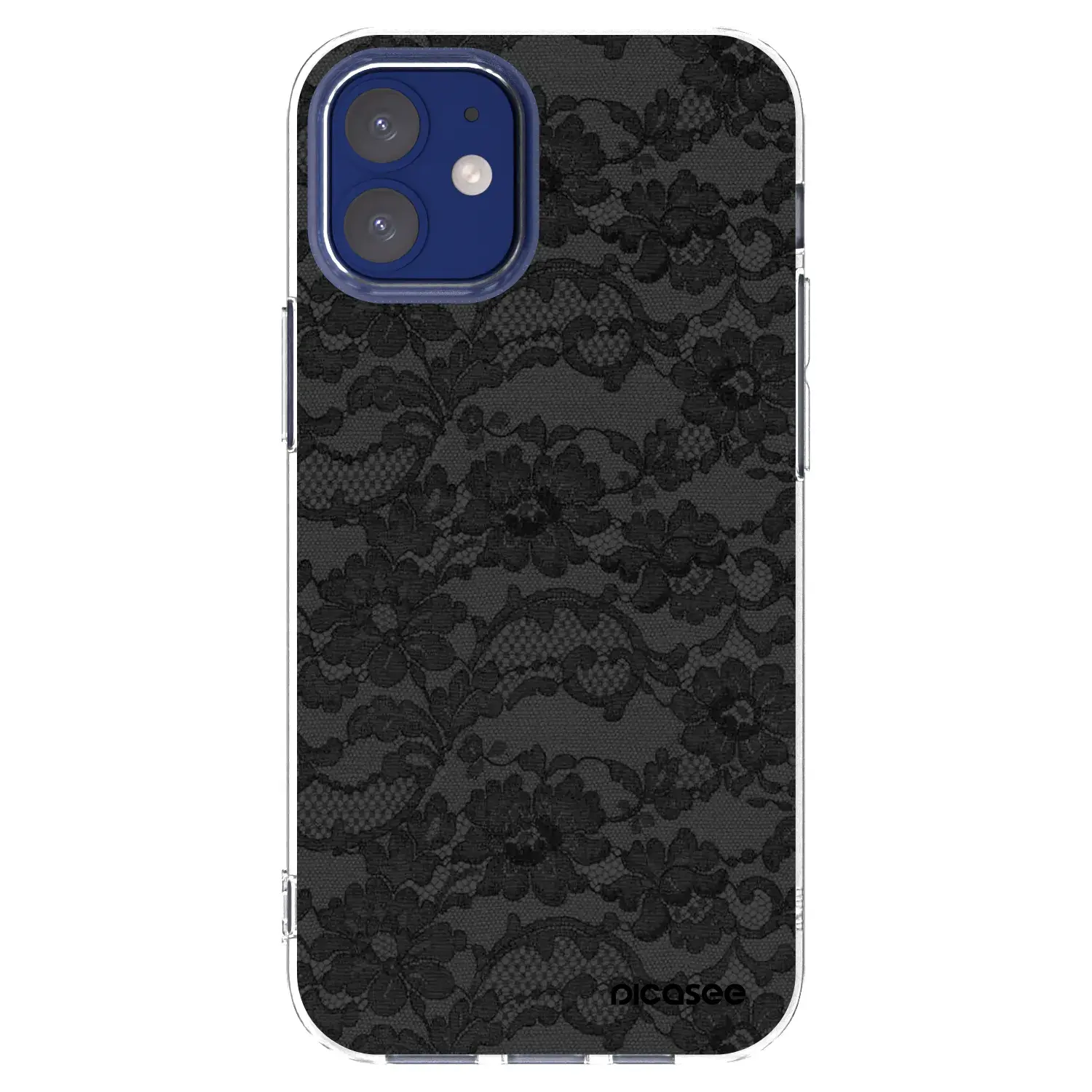 Silikonový průhledný obal pro Apple iPhone 12 mini - Dark Elegance