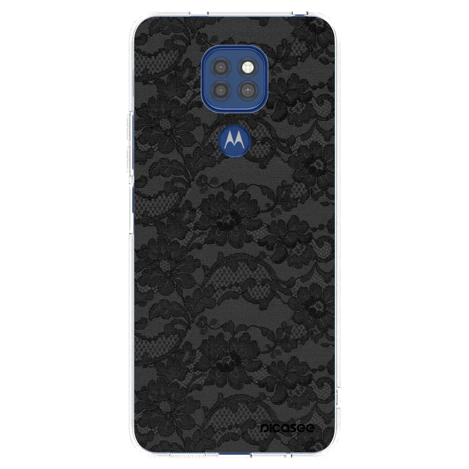 Silikonový průhledný obal pro Motorola Moto G9 Play - Dark Elegance