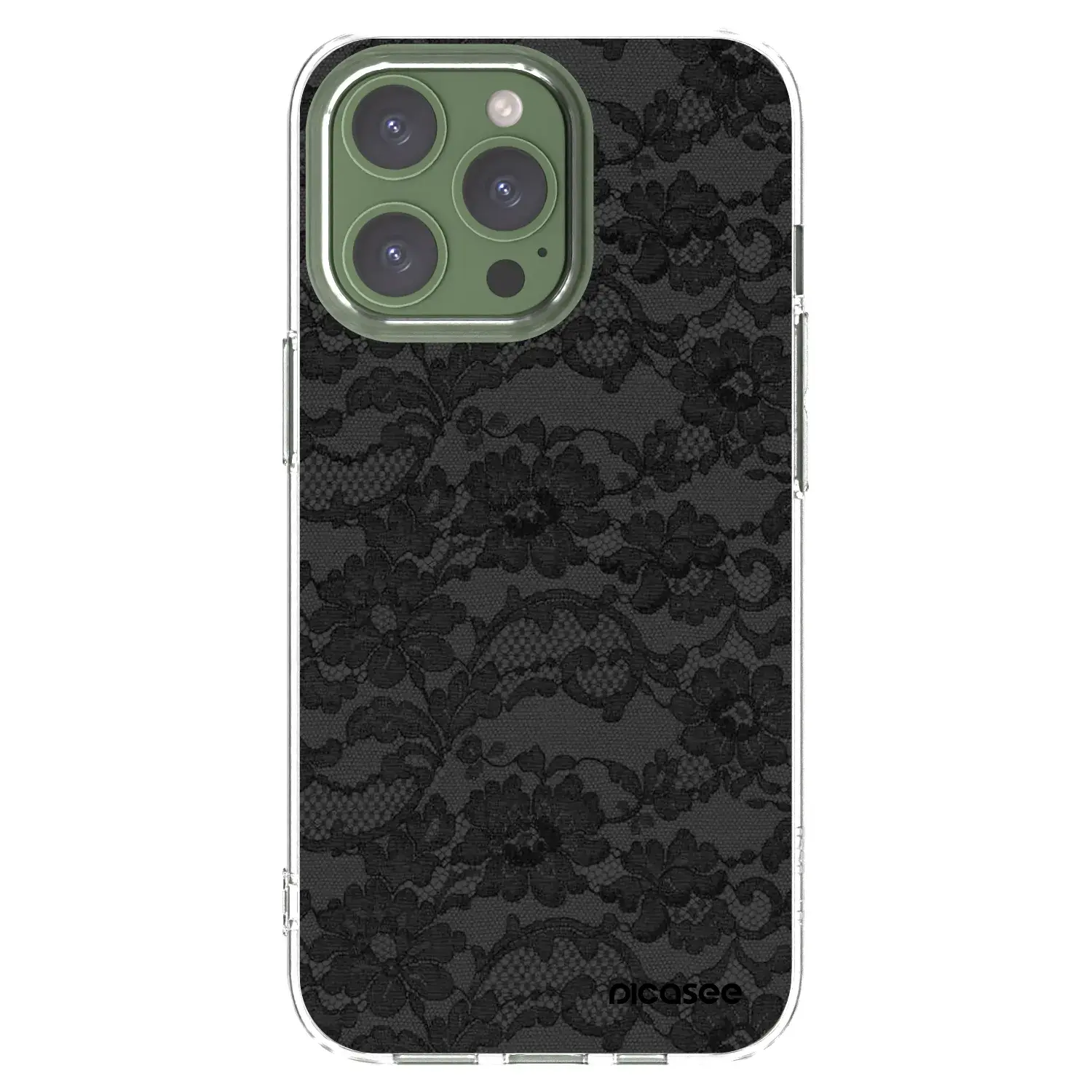 Silikonový průhledný obal pro Apple iPhone 13 Pro - Dark Elegance