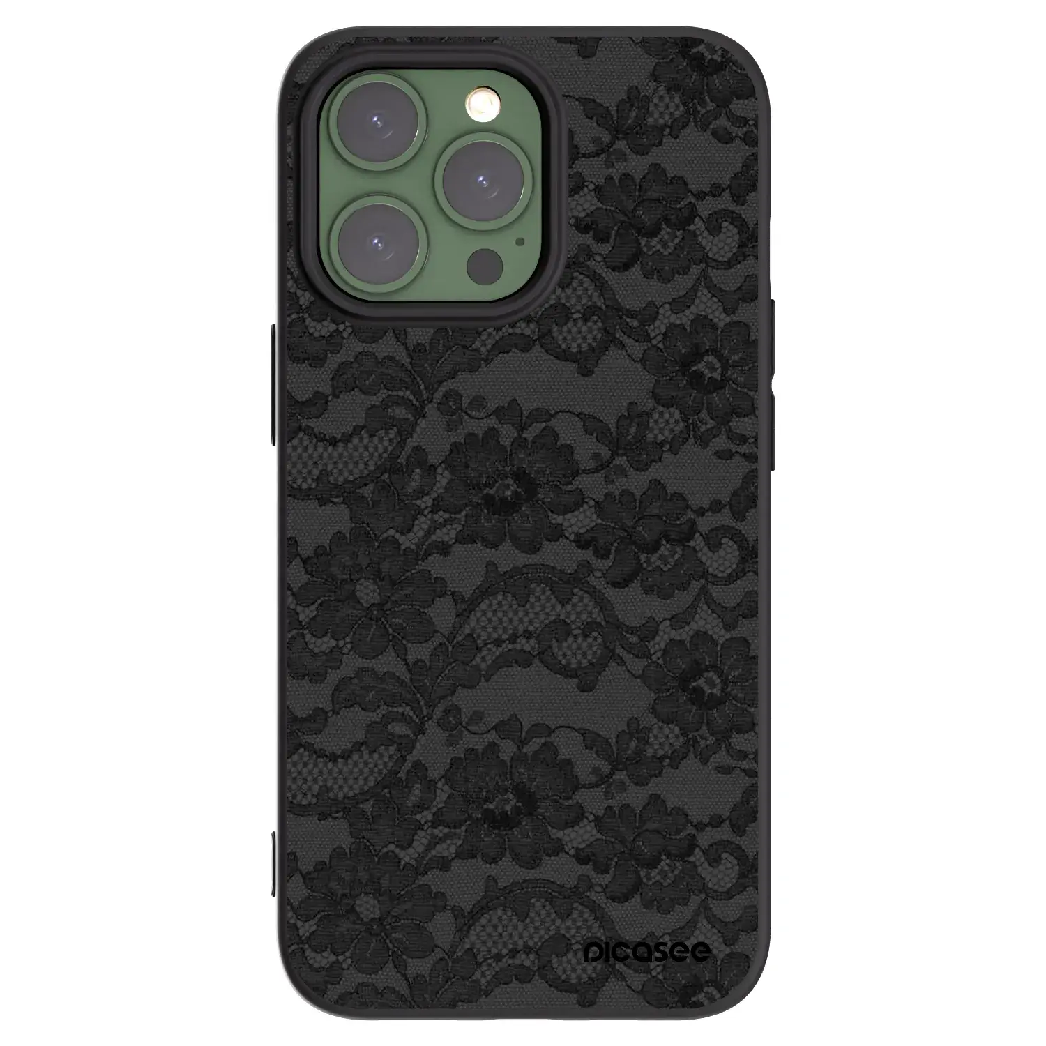 Silikonový černý obal pro Apple iPhone 13 Pro - Dark Elegance