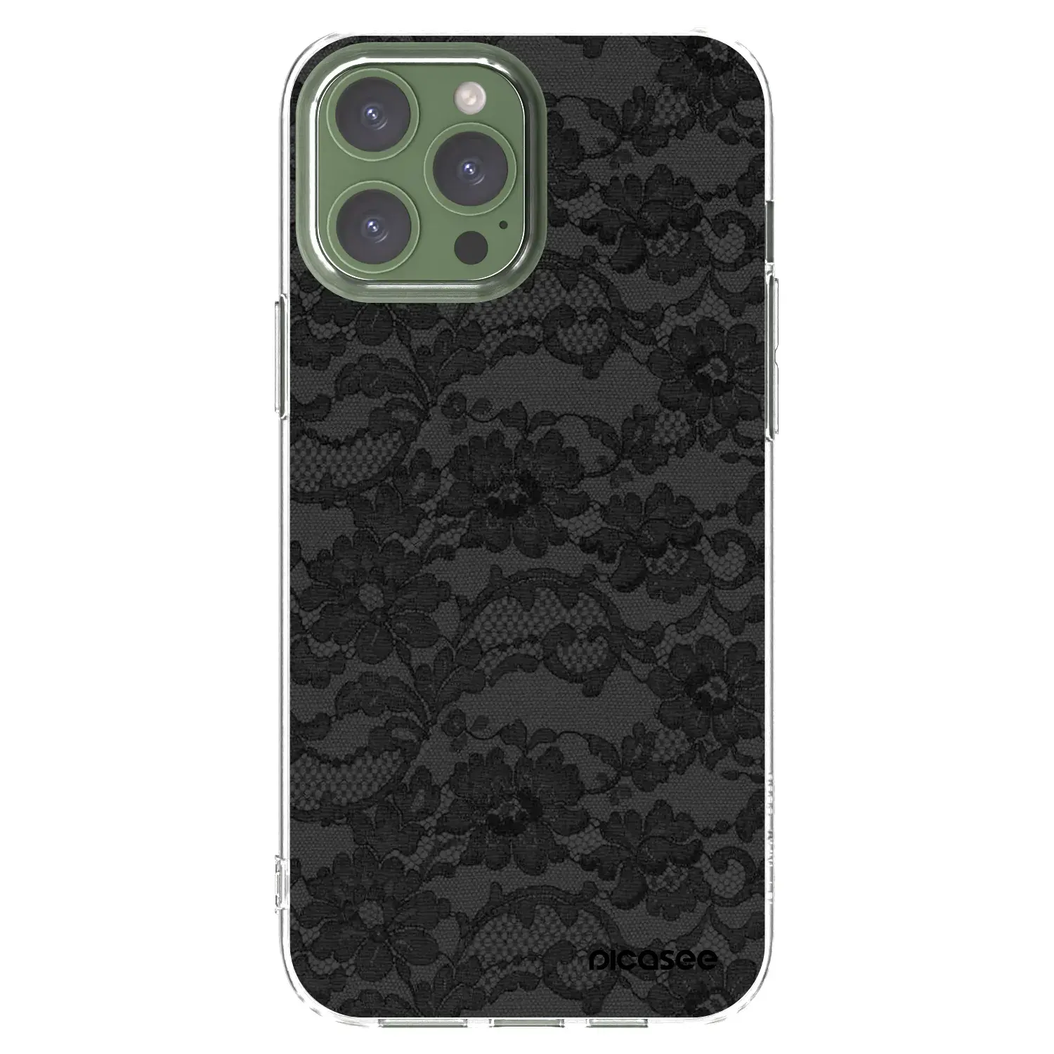 Silikonový průhledný obal pro Apple iPhone 13 Pro Max - Dark Elegance