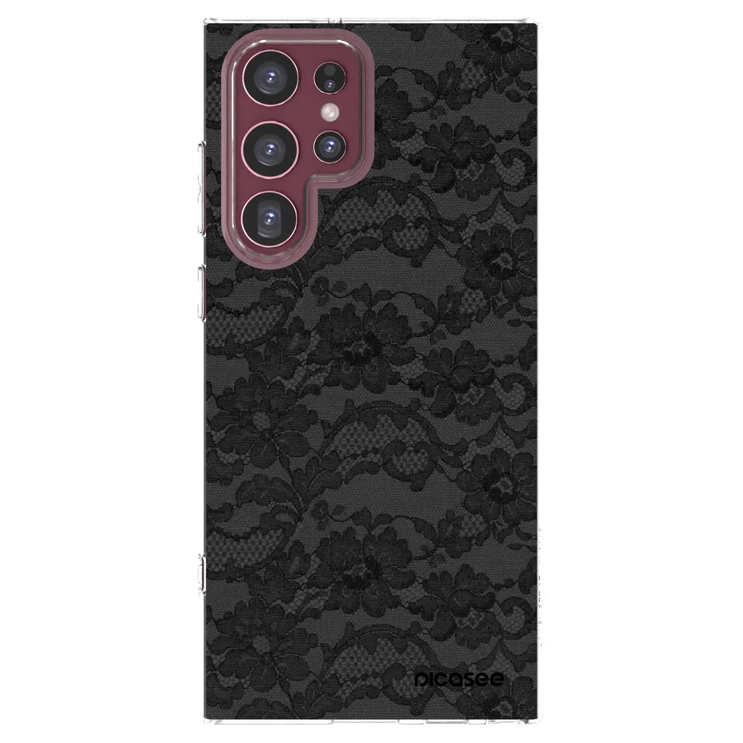 Silikonový průhledný obal pro Samsung Galaxy S22 Ultra 5G - Dark Elegance