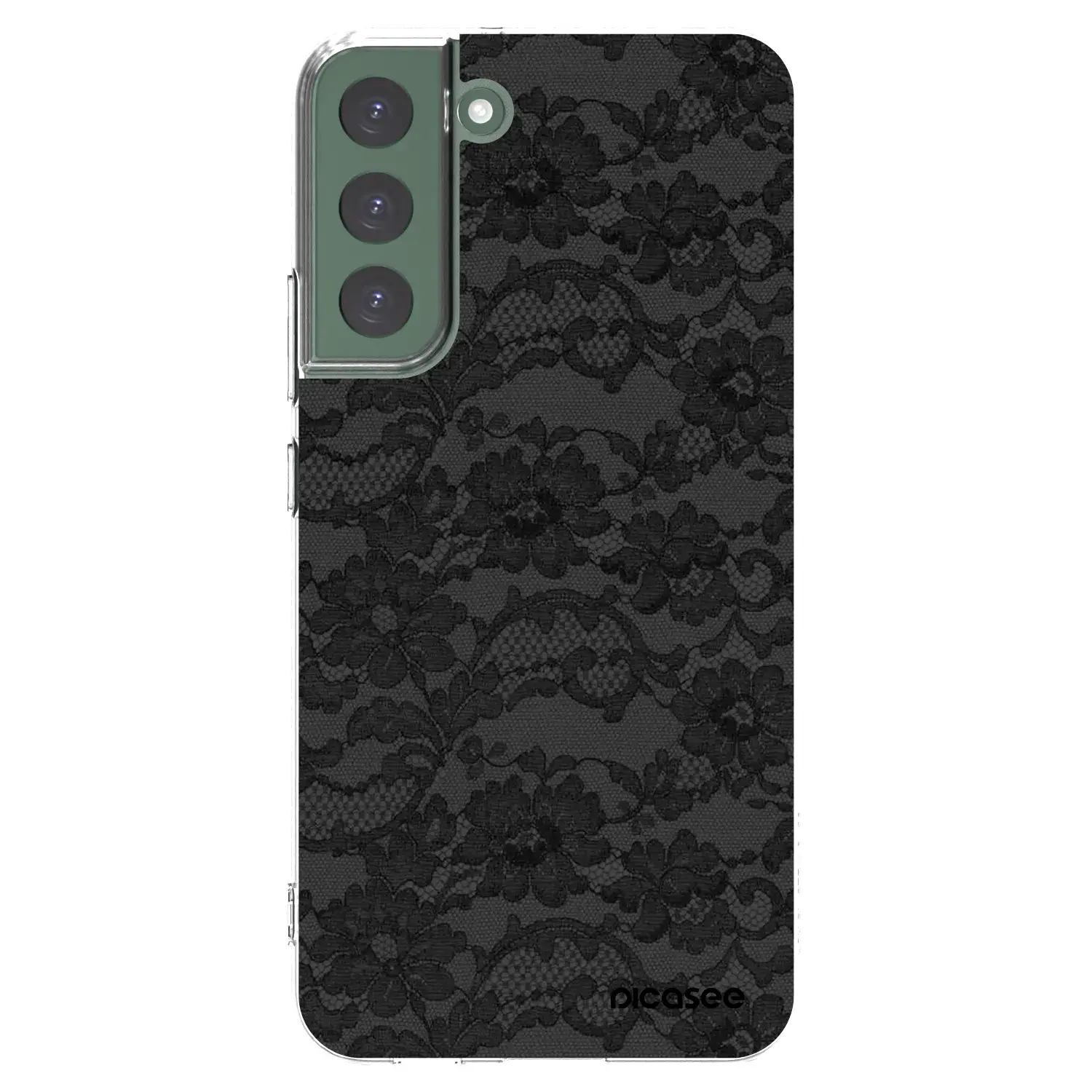 Silikonový průhledný obal pro Samsung Galaxy S22+ 5G - Dark Elegance