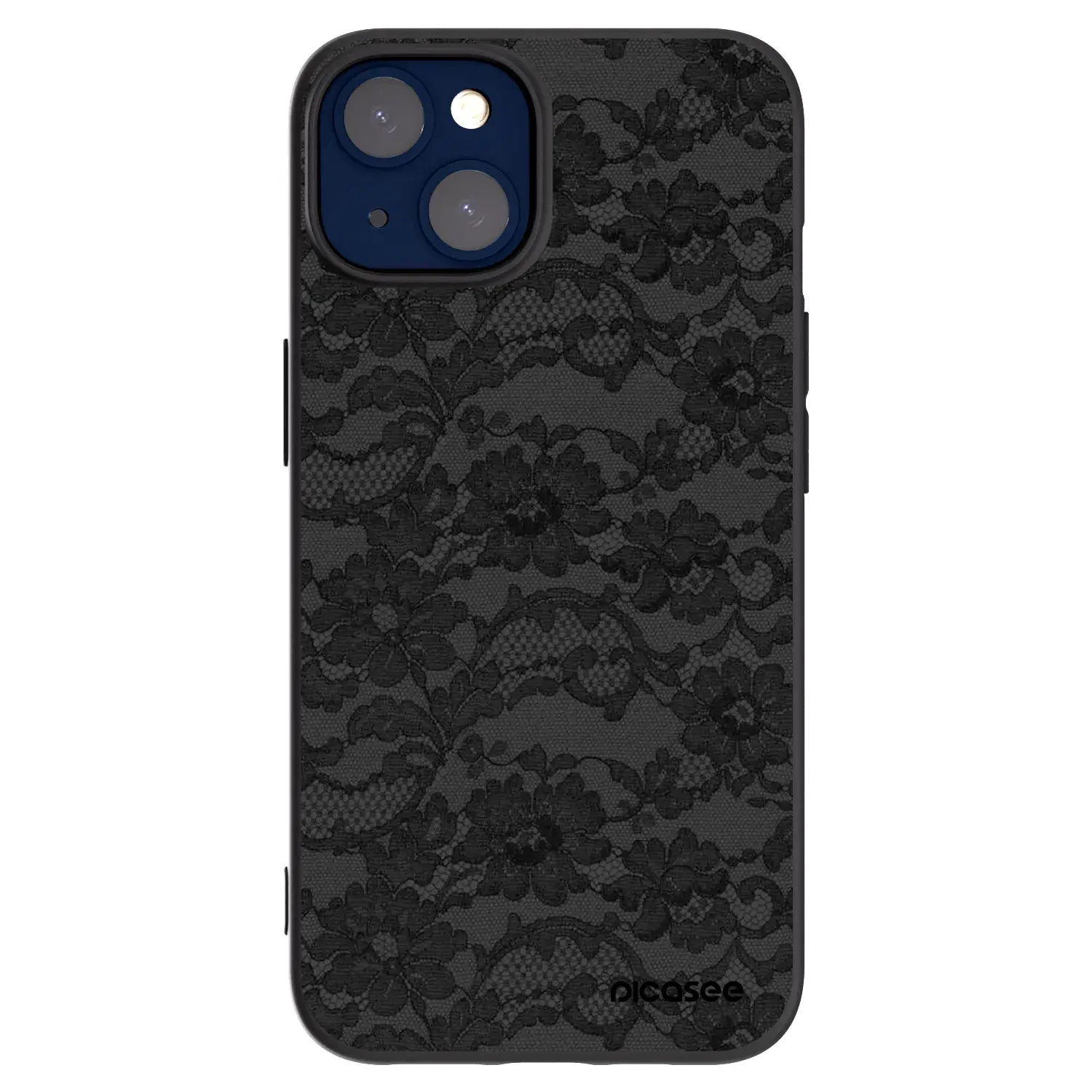 Silikonový černý obal pro Apple iPhone 14 - Dark Elegance