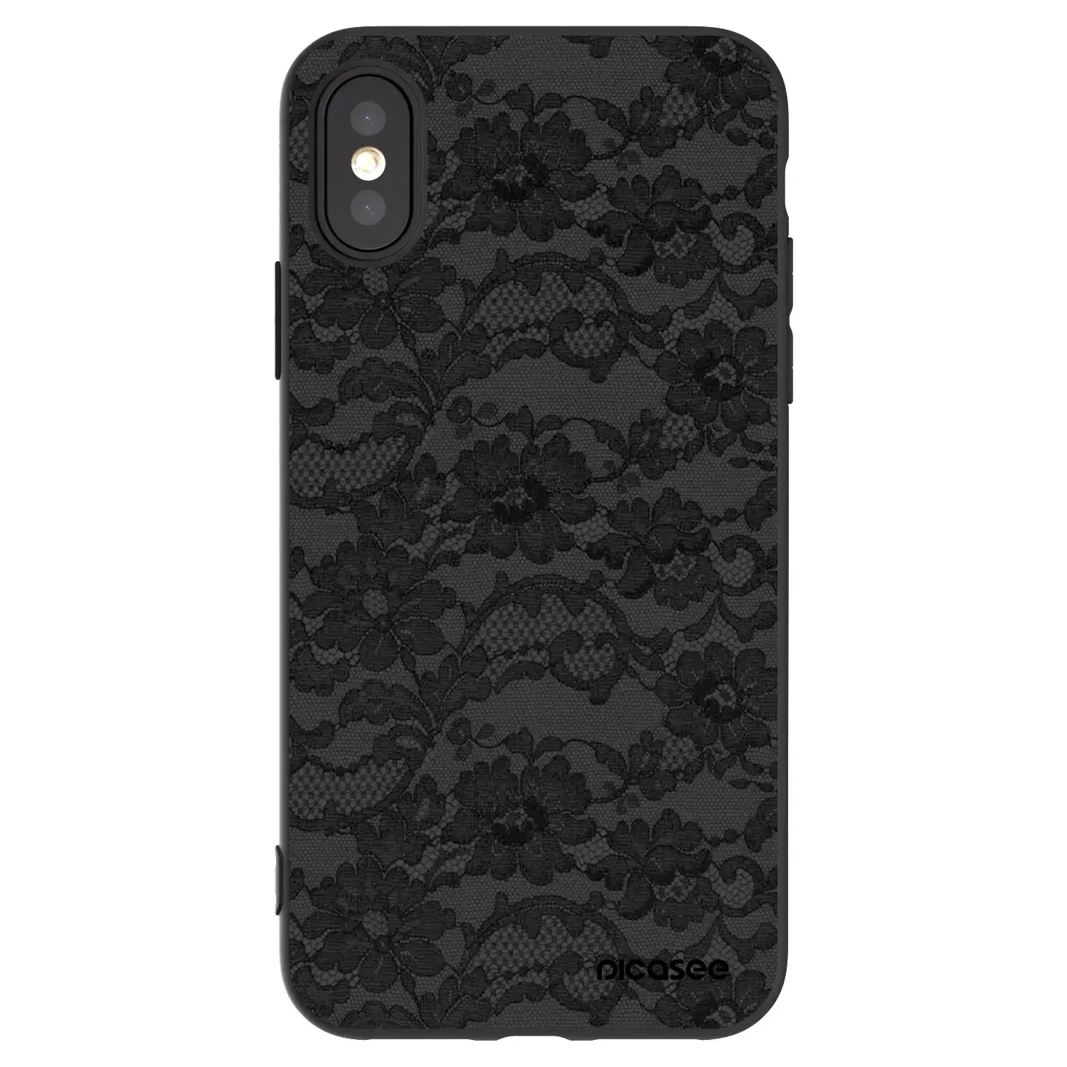 Silikonový černý obal pro Apple iPhone X/XS - Dark Elegance