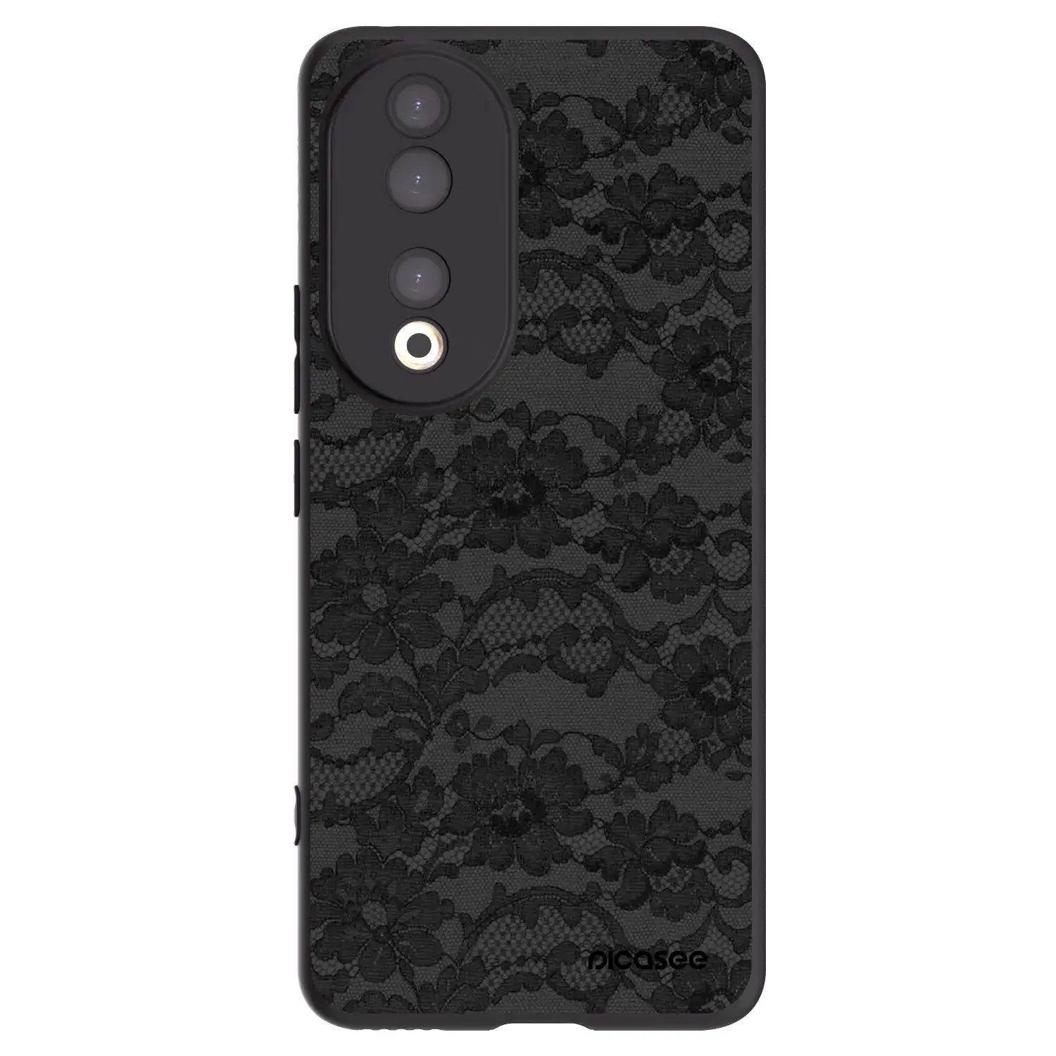 Silikonový černý obal pro Honor 90 5G - Dark Elegance