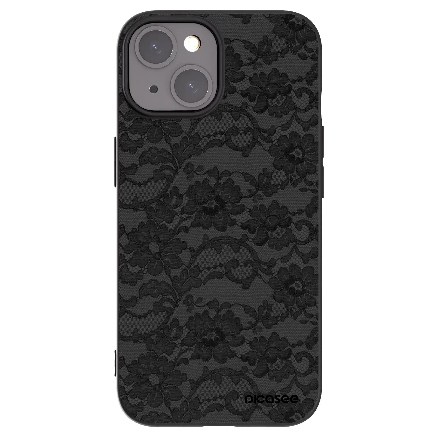 Silikonový černý obal pro Apple iPhone 15 - Dark Elegance