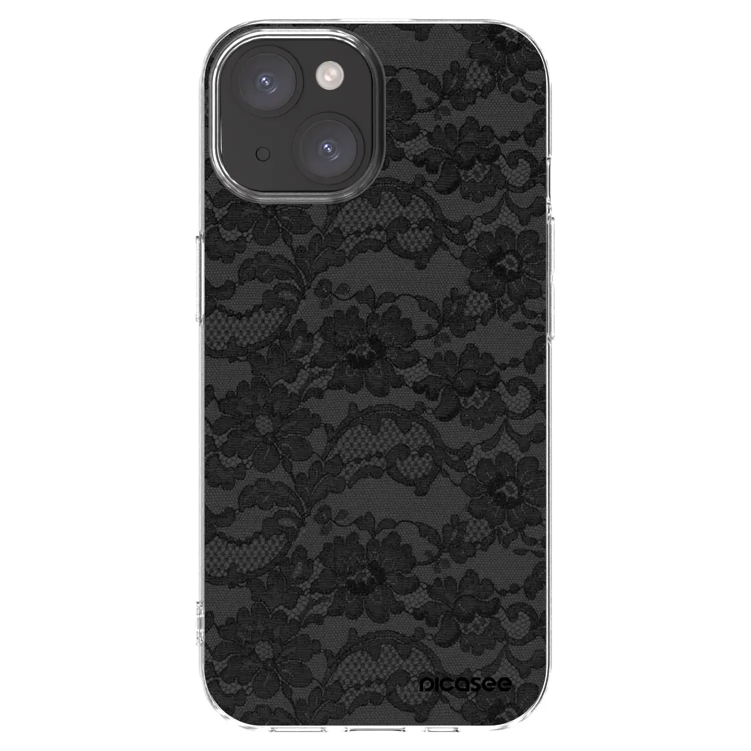 Silikonový průhledný obal pro Apple iPhone 15 - Dark Elegance