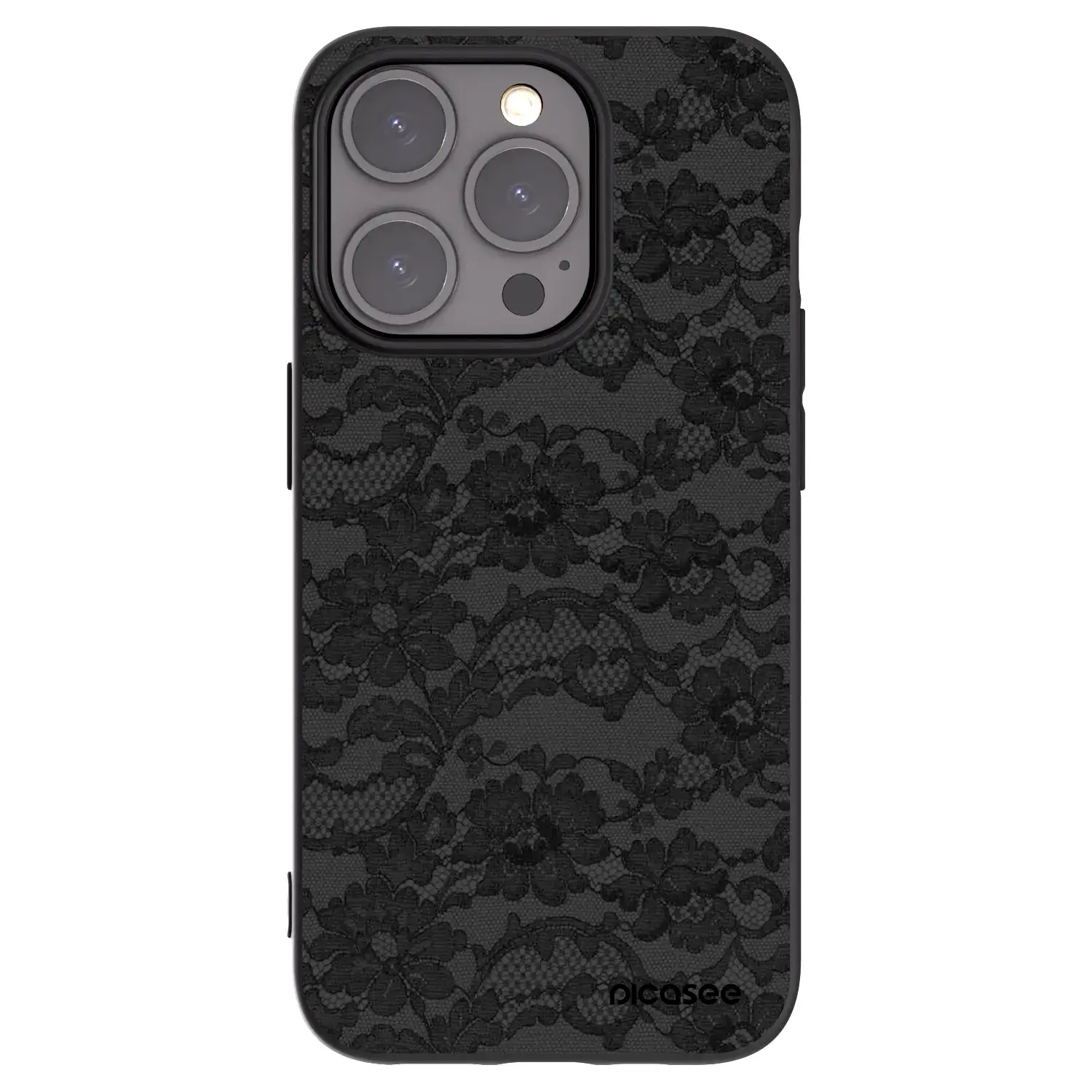 Silikonový černý obal pro Apple iPhone 15 Pro - Dark Elegance