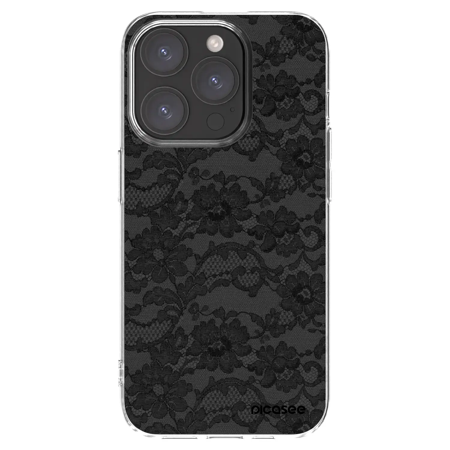 Silikonový průhledný obal pro Apple iPhone 15 Pro - Dark Elegance