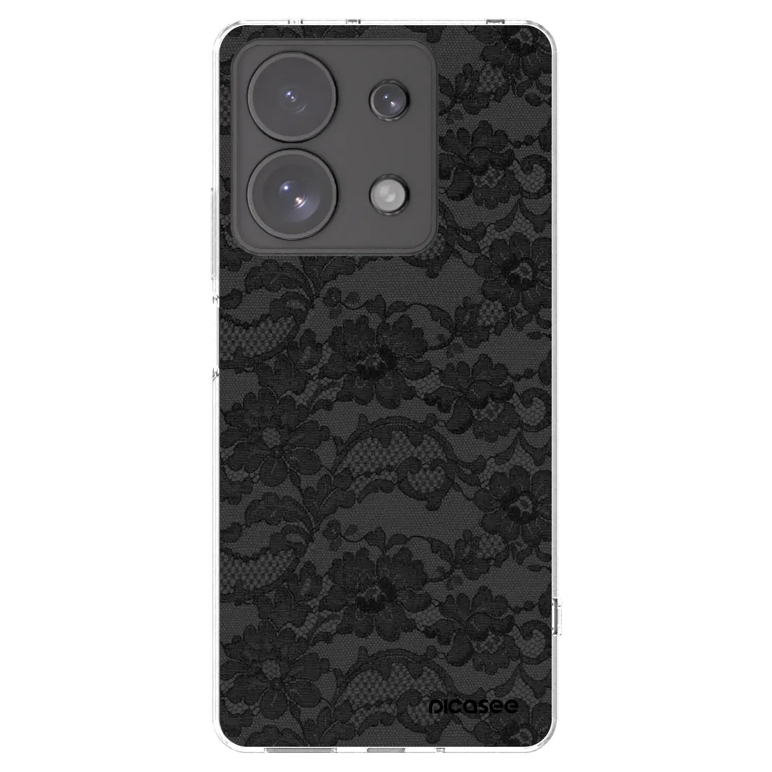 Silikonový průhledný obal pro Xiaomi Redmi Note 13 Pro 4G - Dark Elegance