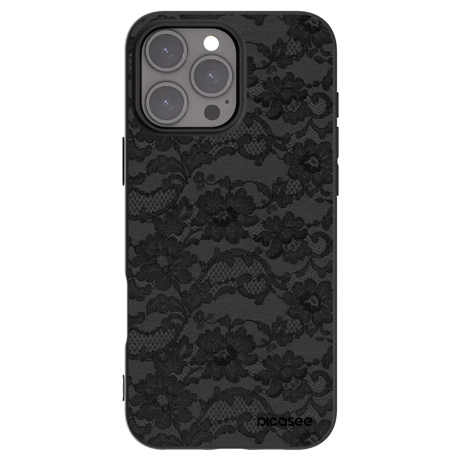 Silikonový černý obal pro Apple iPhone 16 Pro Max - Dark Elegance