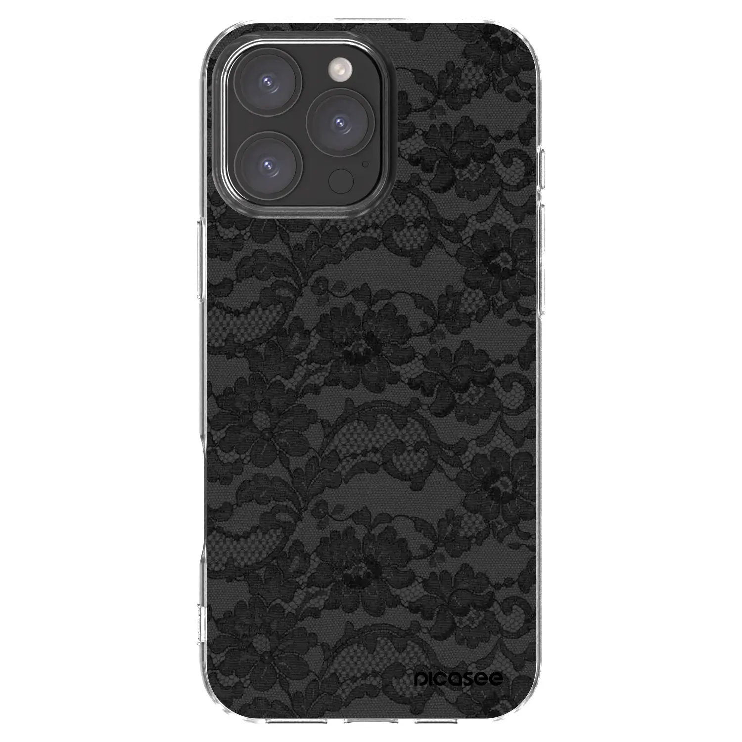 Silikonový průhledný obal pro Apple iPhone 16 Pro Max - Dark Elegance