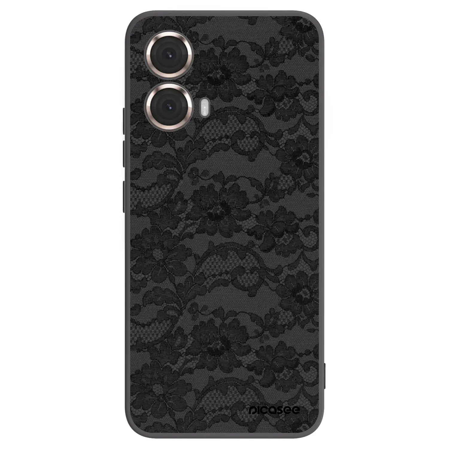 Silikonový černý obal pro Motorola Moto G85 - Dark Elegance
