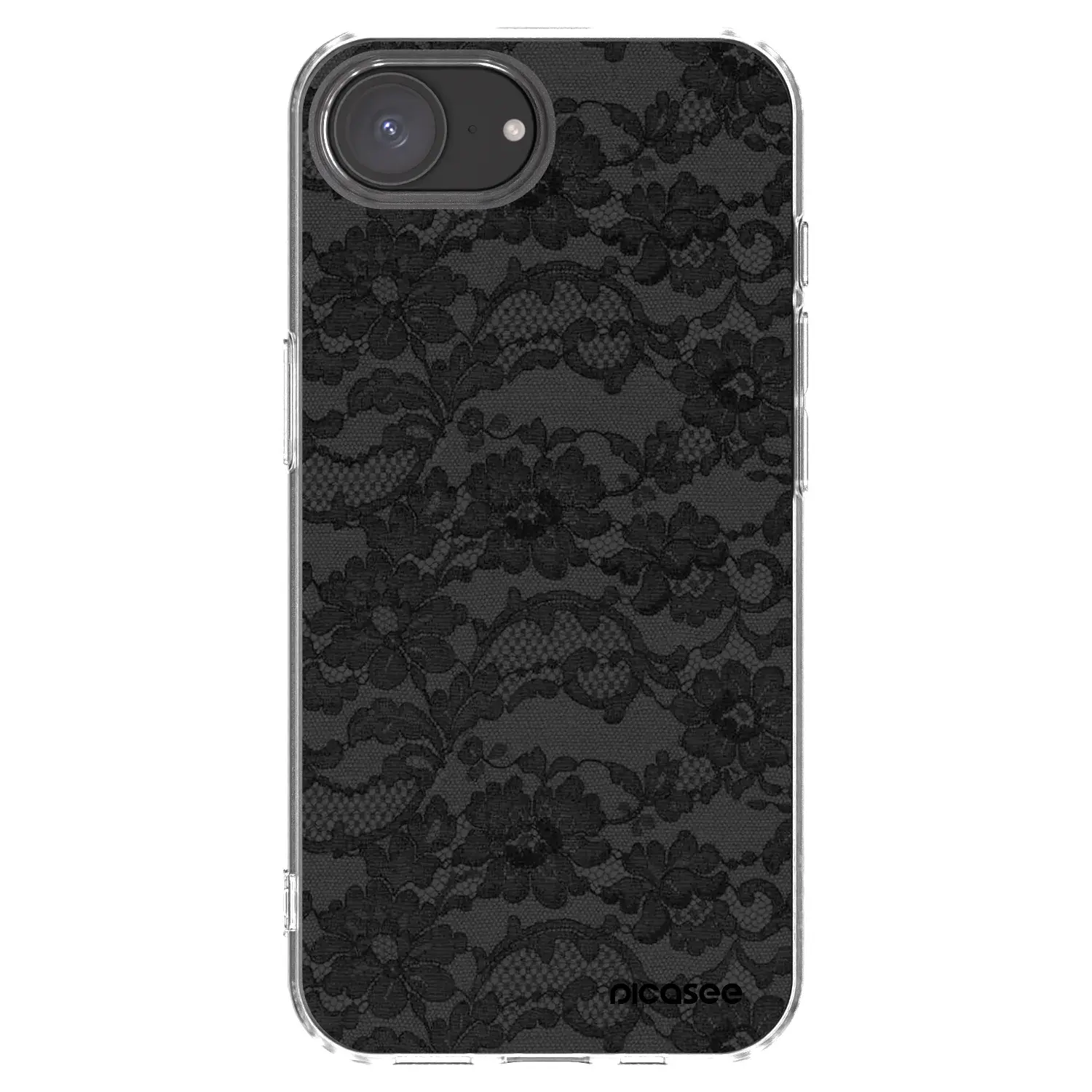 Silikonový průhledný obal pro Apple iPhone 16e - Dark Elegance