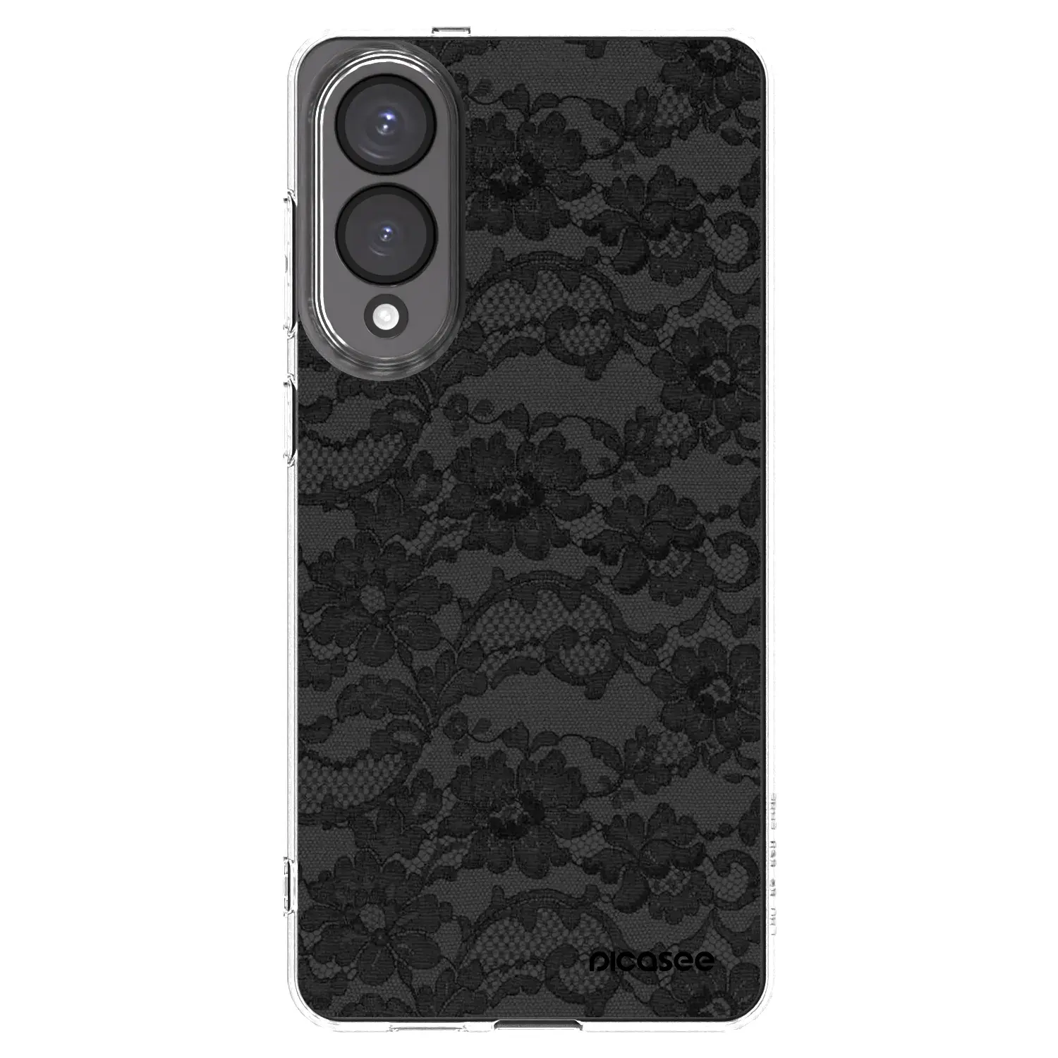 Silikonový průhledný obal pro Samsung Galaxy S25 Edge 5G - Dark Elegance